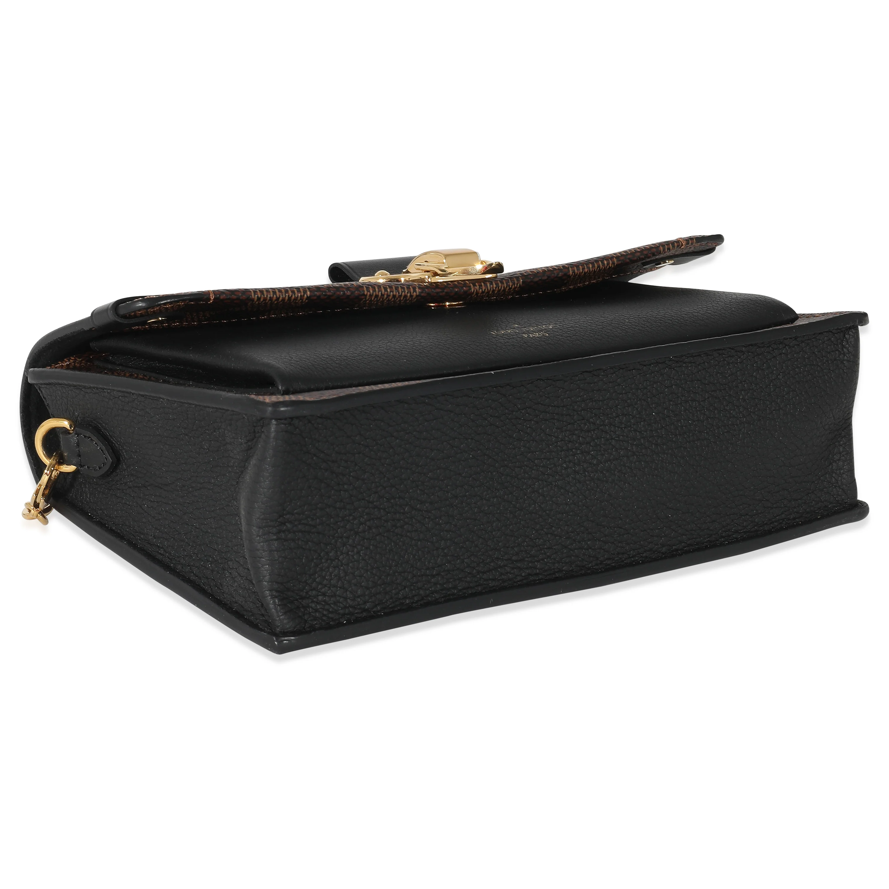 Louis Vuitton Black Damier Ebene Canvas Vavin Chain Wallet - Image 6