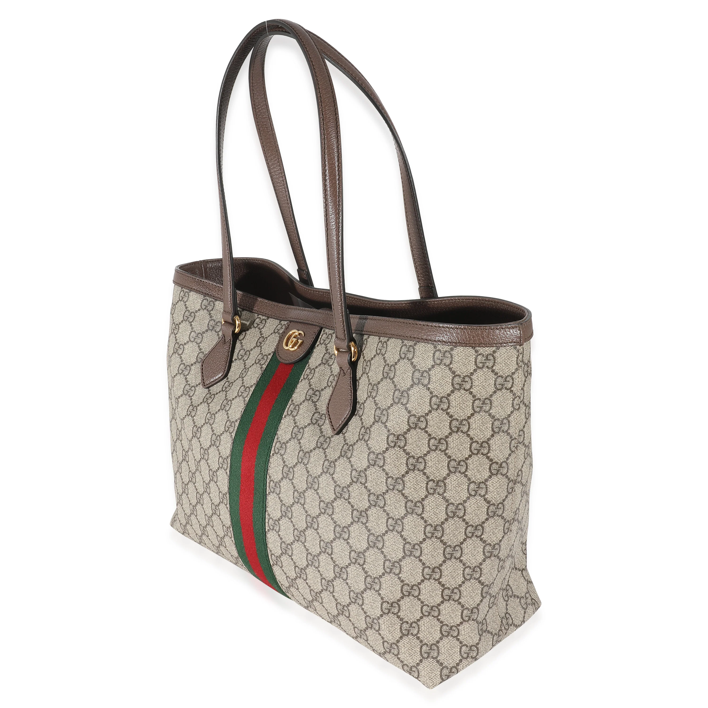 Gucci Beige GG Supreme Medium Ophidia GG Tote - Image 2