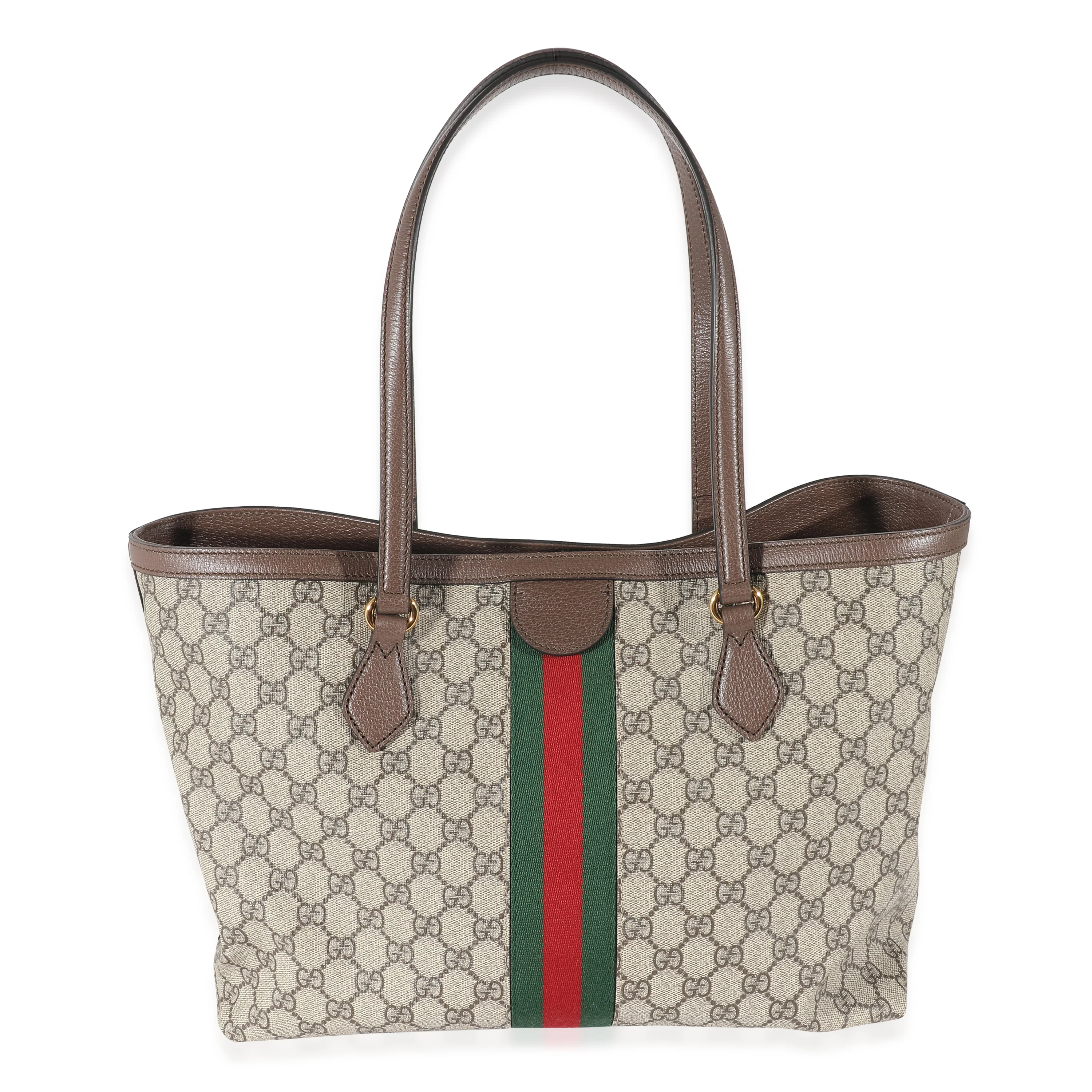 Gucci Beige GG Supreme Medium Ophidia GG Tote - Image 3