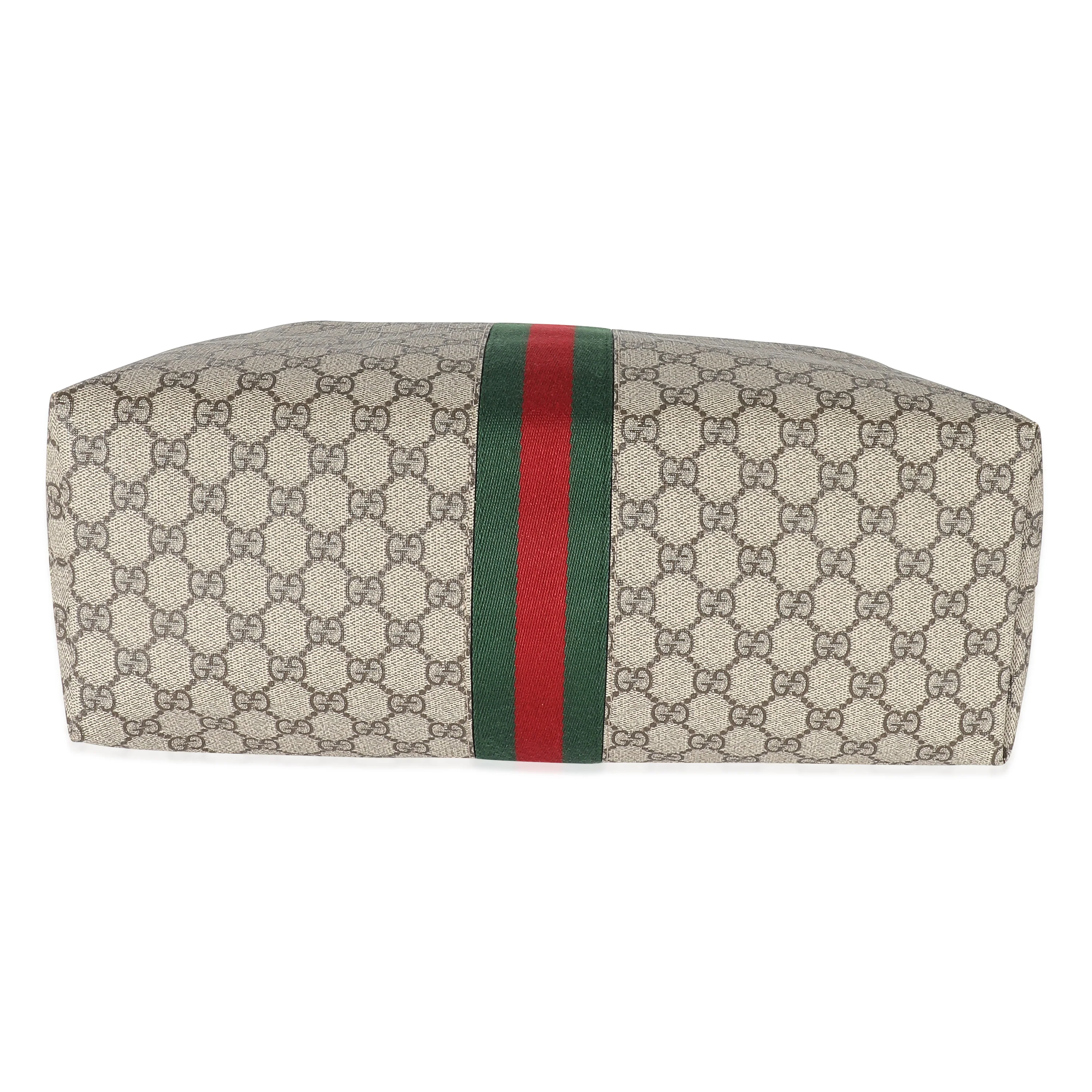 Gucci Beige GG Supreme Medium Ophidia GG Tote - Image 5