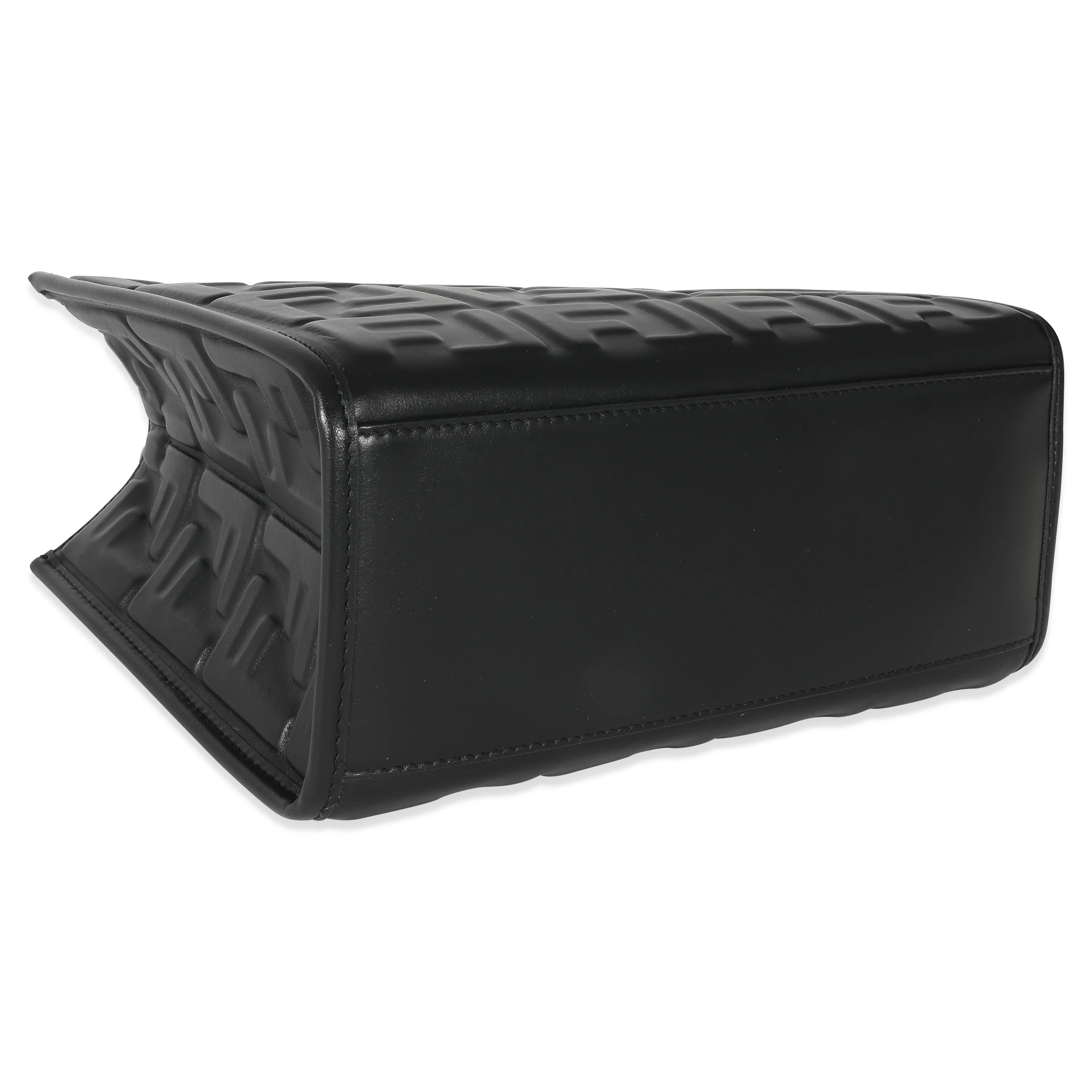 FendiĀ Black FF Vitello Embossed Small Sunshine Tote - Image 4