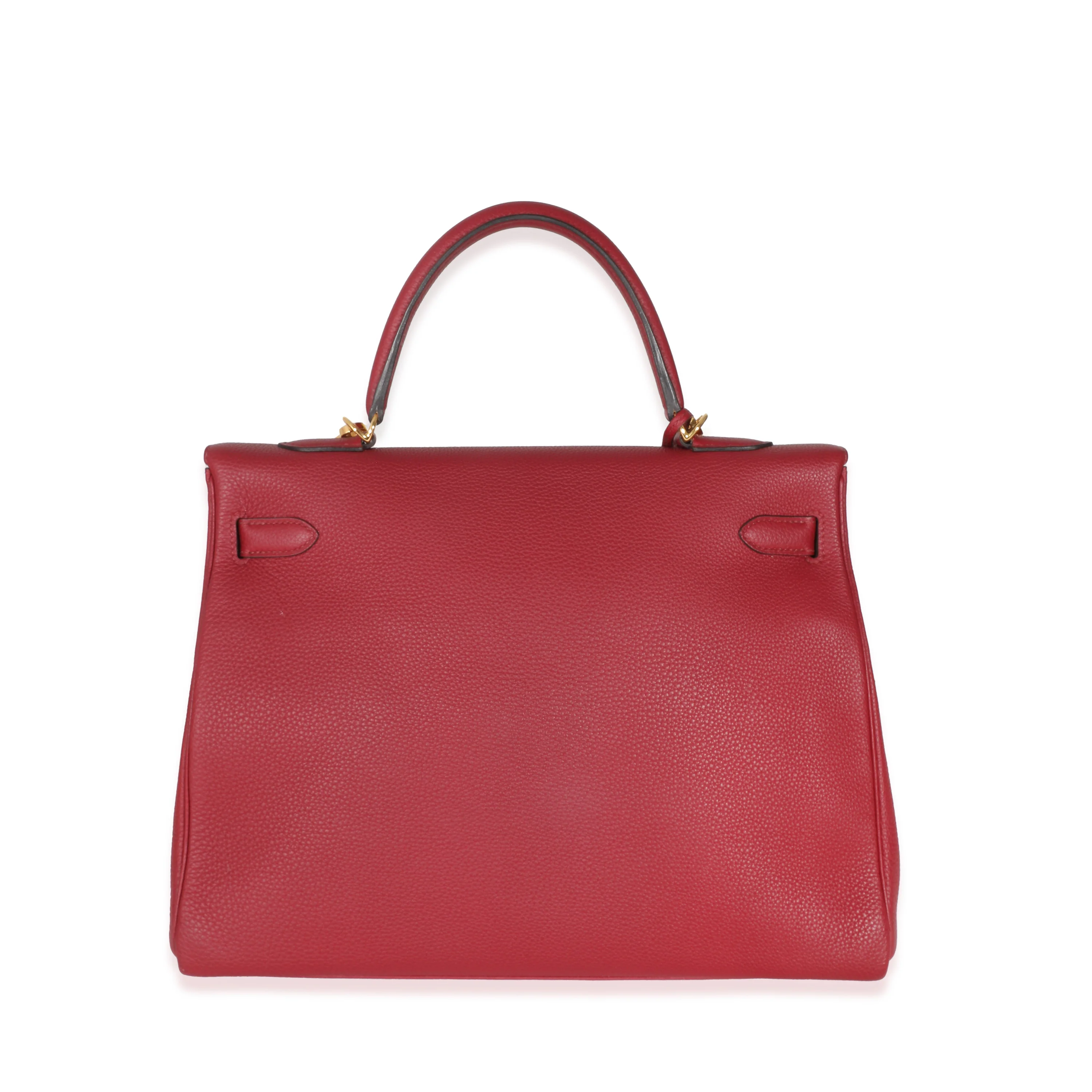 Hermès Togo Rouge Grenat Kelly II Retourne 35 - Image 5