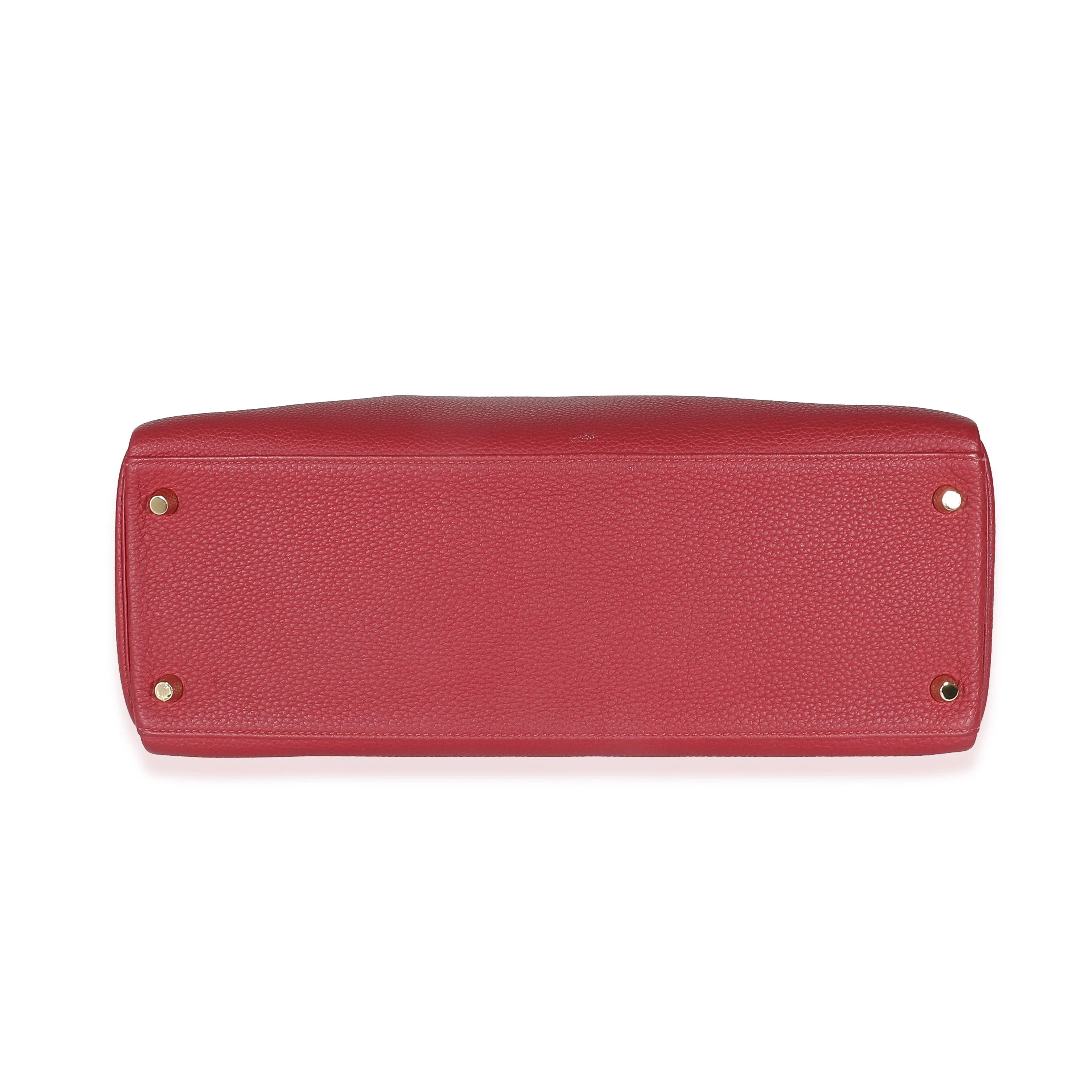 Hermès Togo Rouge Grenat Kelly II Retourne 35 - Image 7