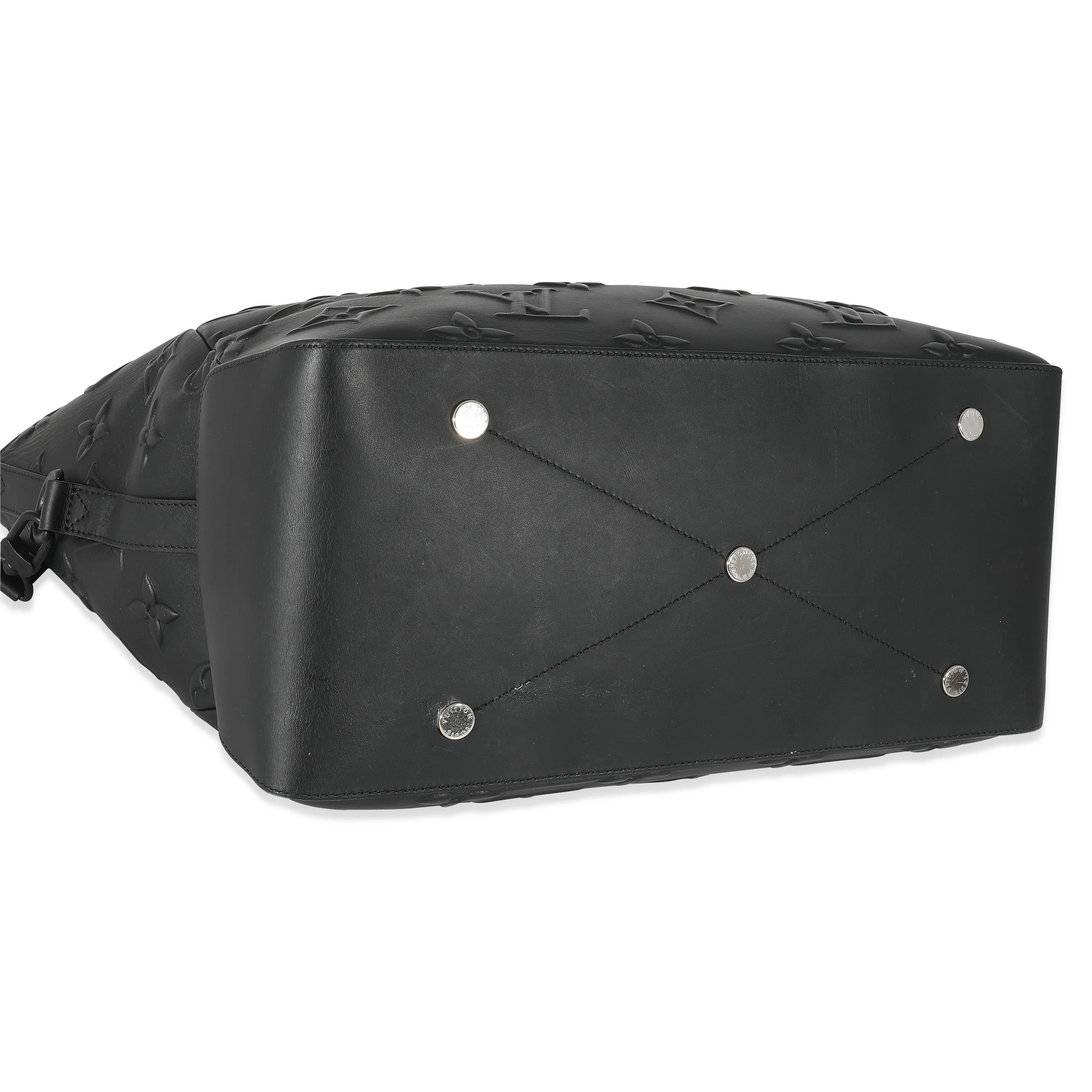 Louis Vuitton Black Monogram Cowhide Catwalk Steamer Tote - Image 3