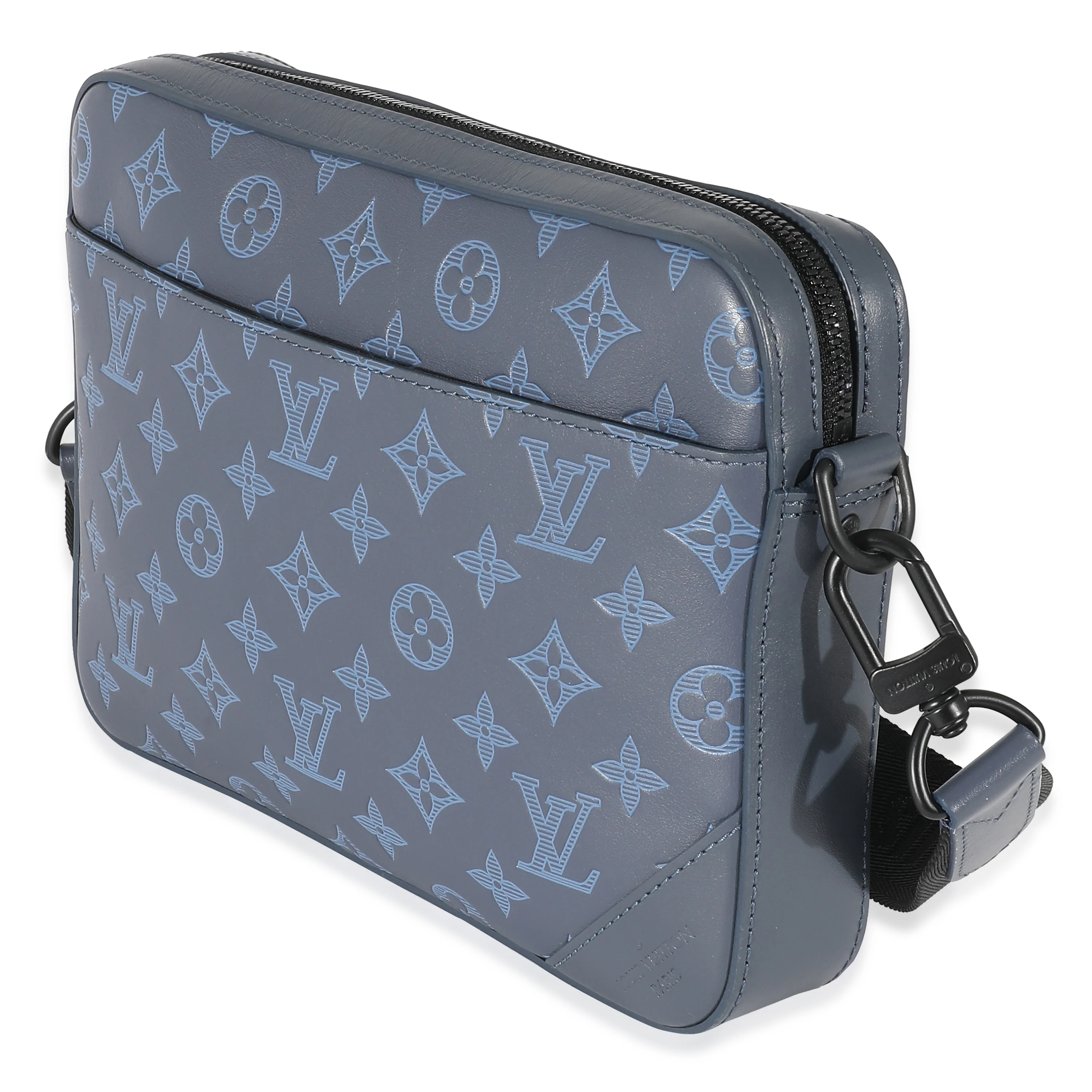 Navy Monogram Shadow Calfskin Duo Messenger - Image 2