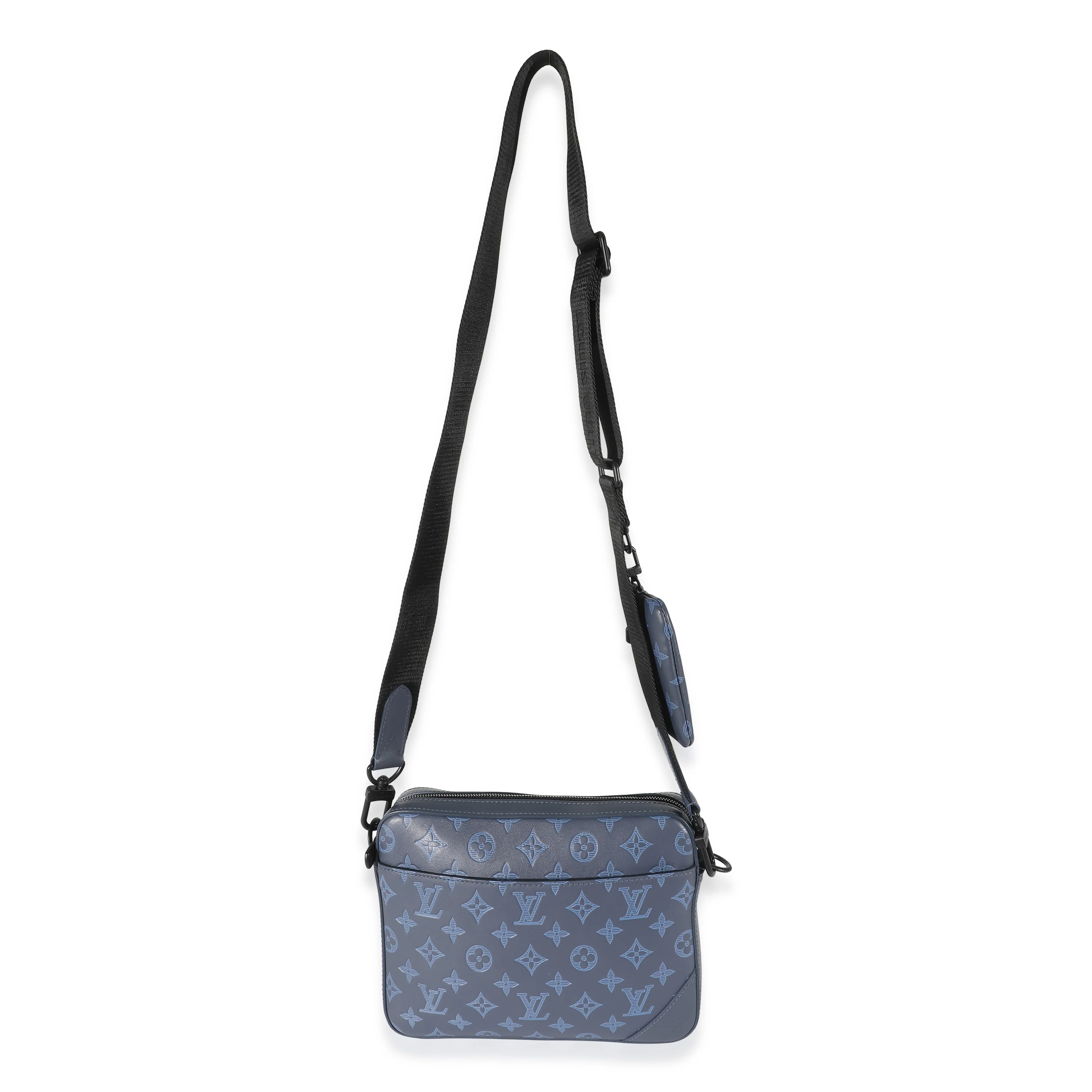 Navy Monogram Shadow Calfskin Duo Messenger - Image 4