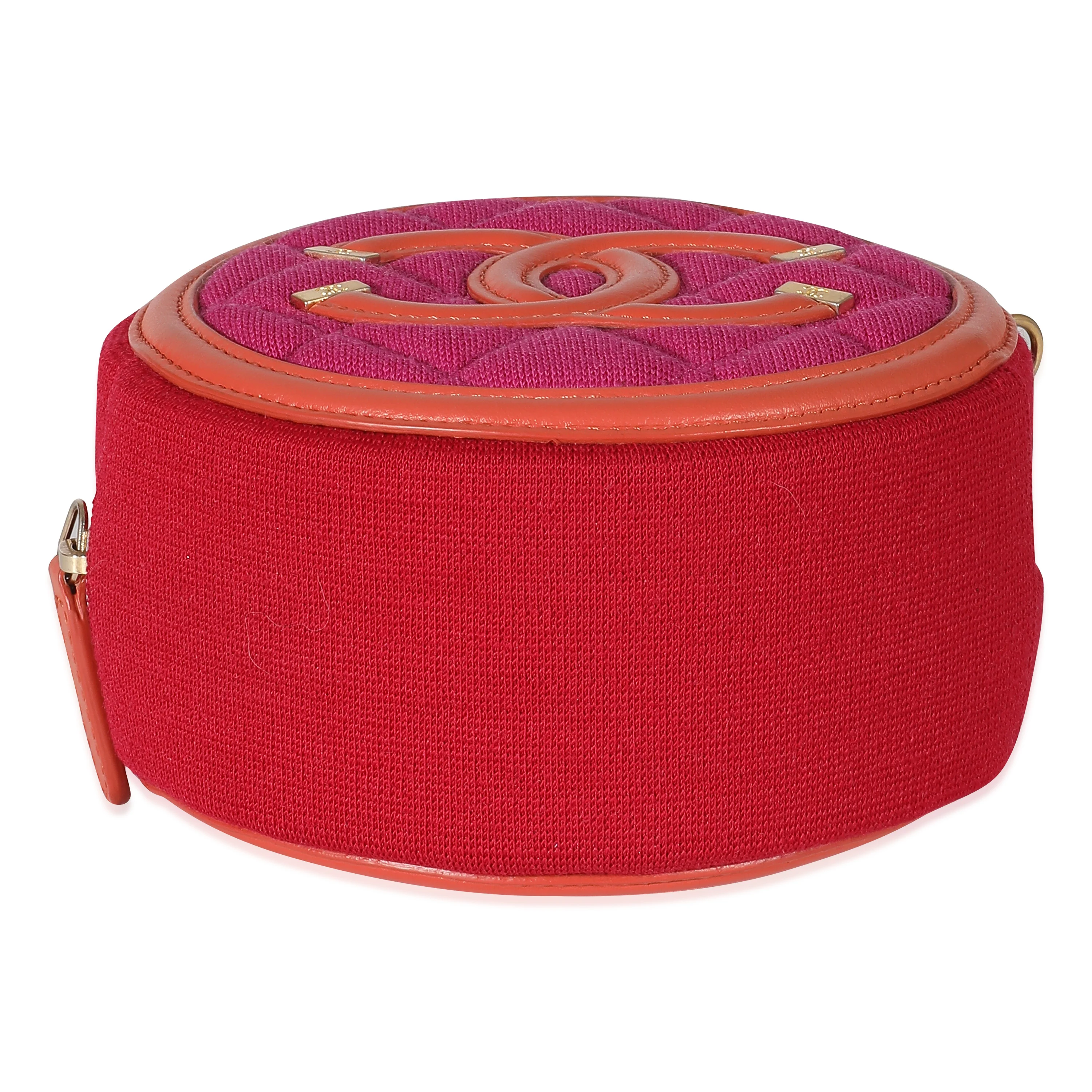 Chanel Tricolour Jersey Filigree Round Chain Bag - Image 4