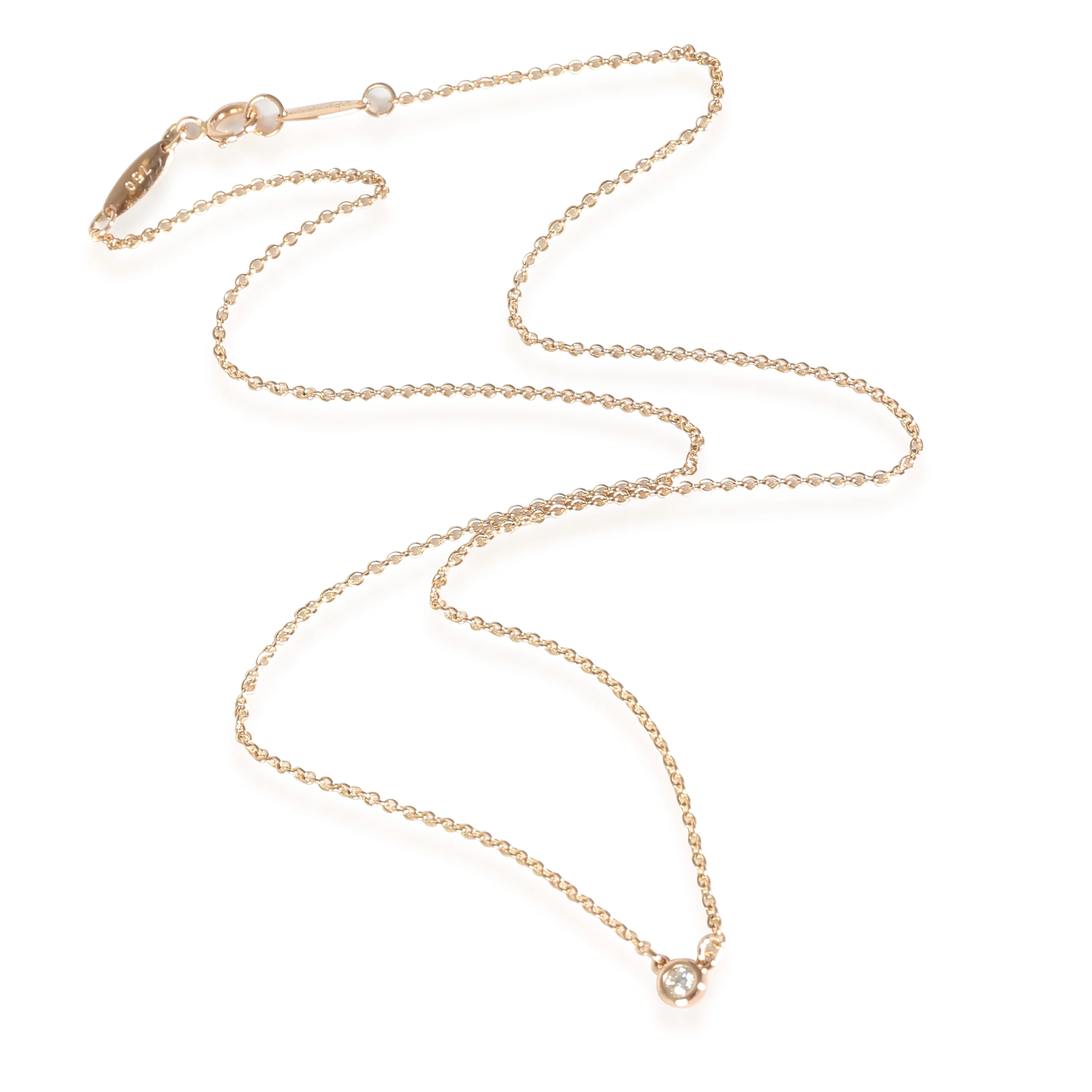 Elsa Peretti Diamond Pendant in 18k Rose Gold G-H VS 0.03 CTW - Image 3
