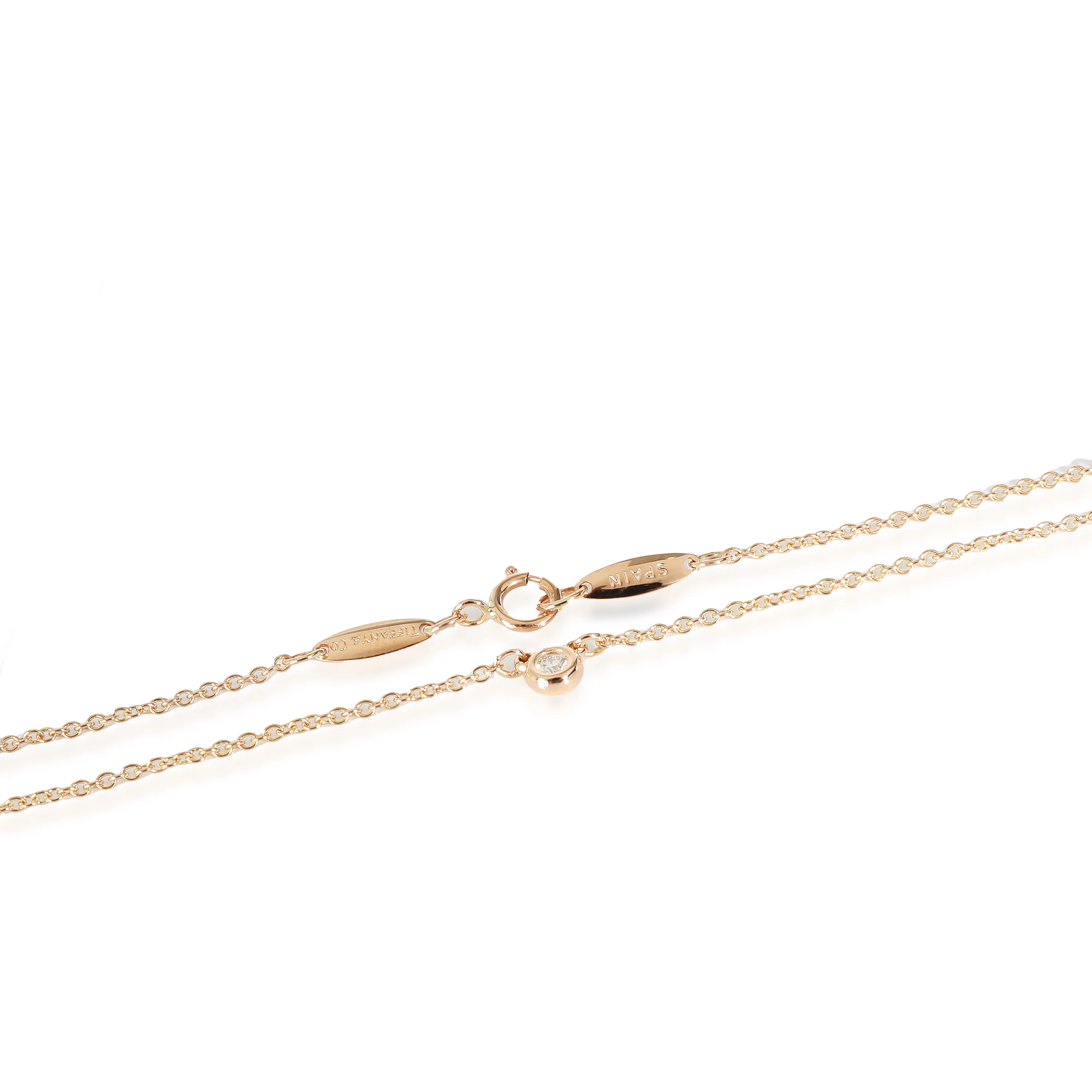 Elsa Peretti Diamond Pendant in 18k Rose Gold G-H VS 0.03 CTW - Image 4