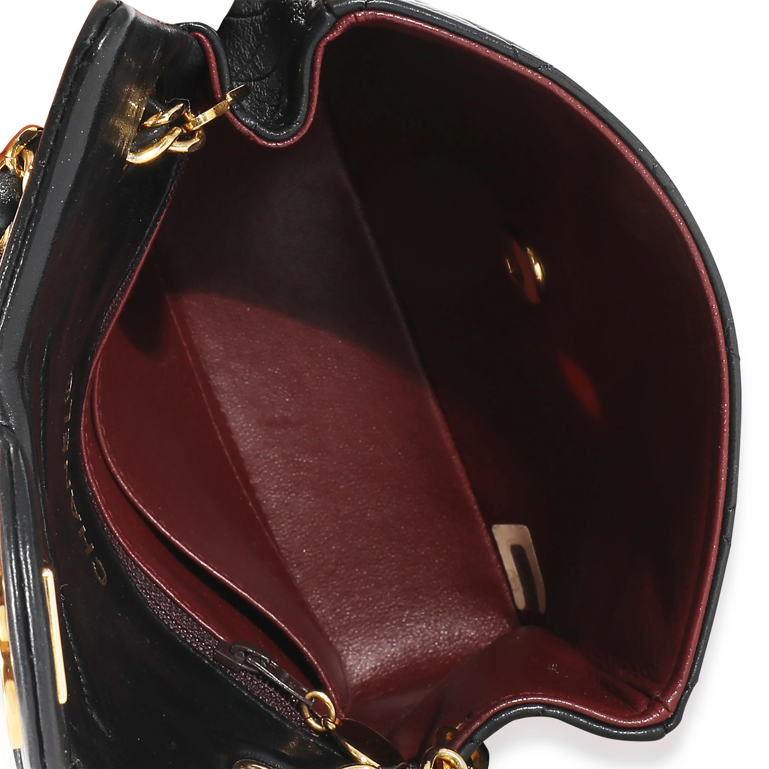 Chanel Vintage Black Lambskin Classic Mini Square Flap Bag - Image 7