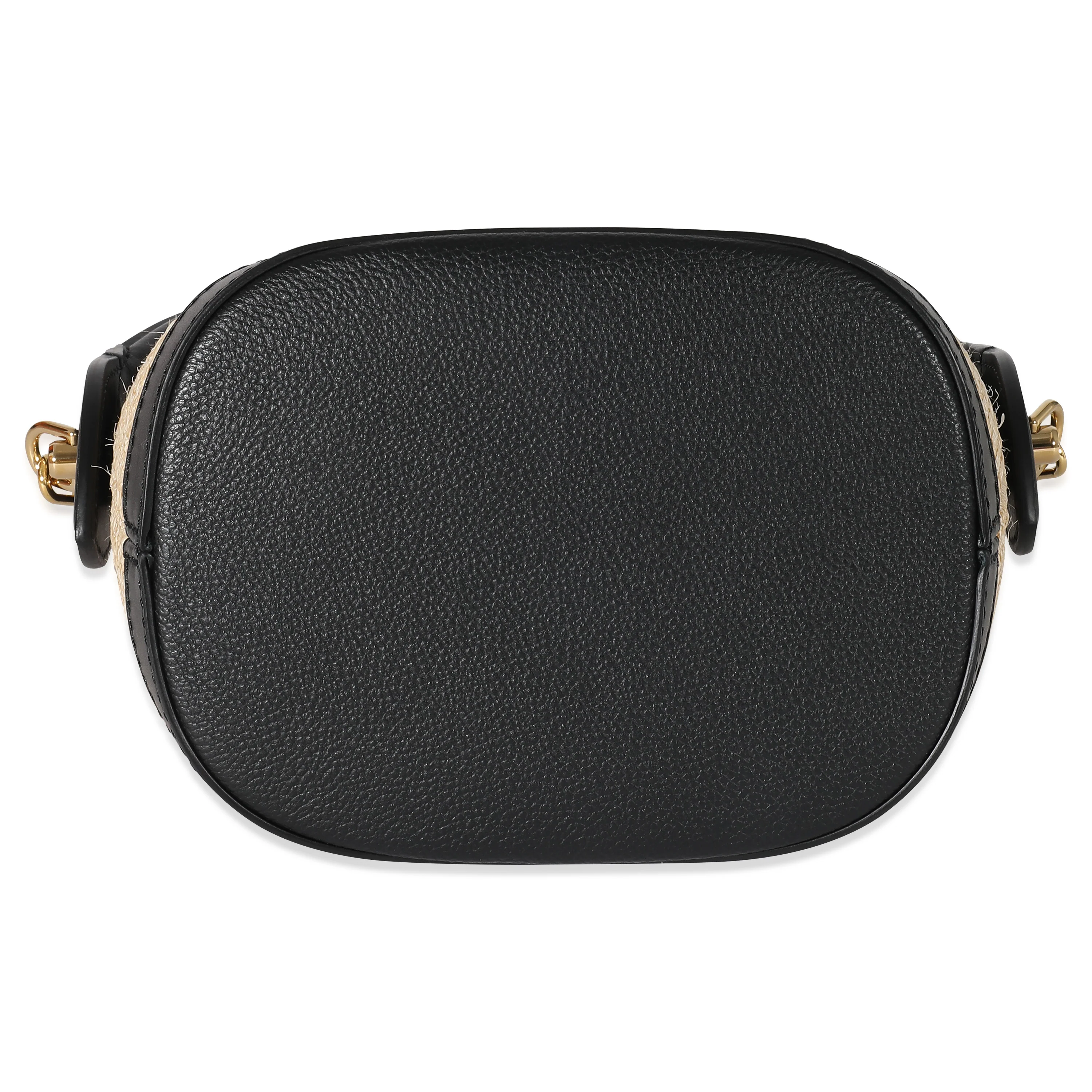 Louis Vuitton Black Beige Raffia Petit Bucket Bag - Image 5