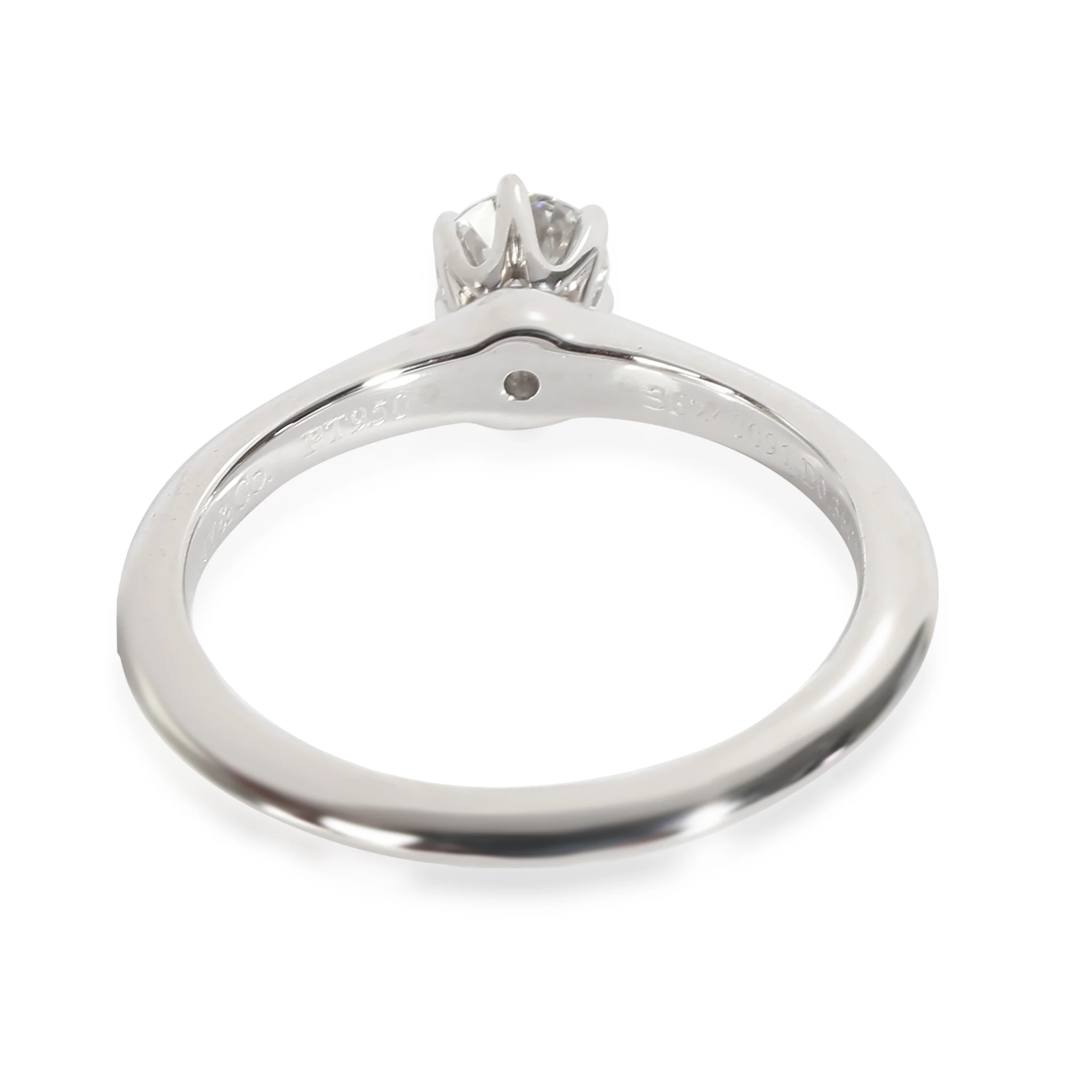 Diamond Engagement Ring in  Platinum D VVS2 0.36 CTW - Image 4