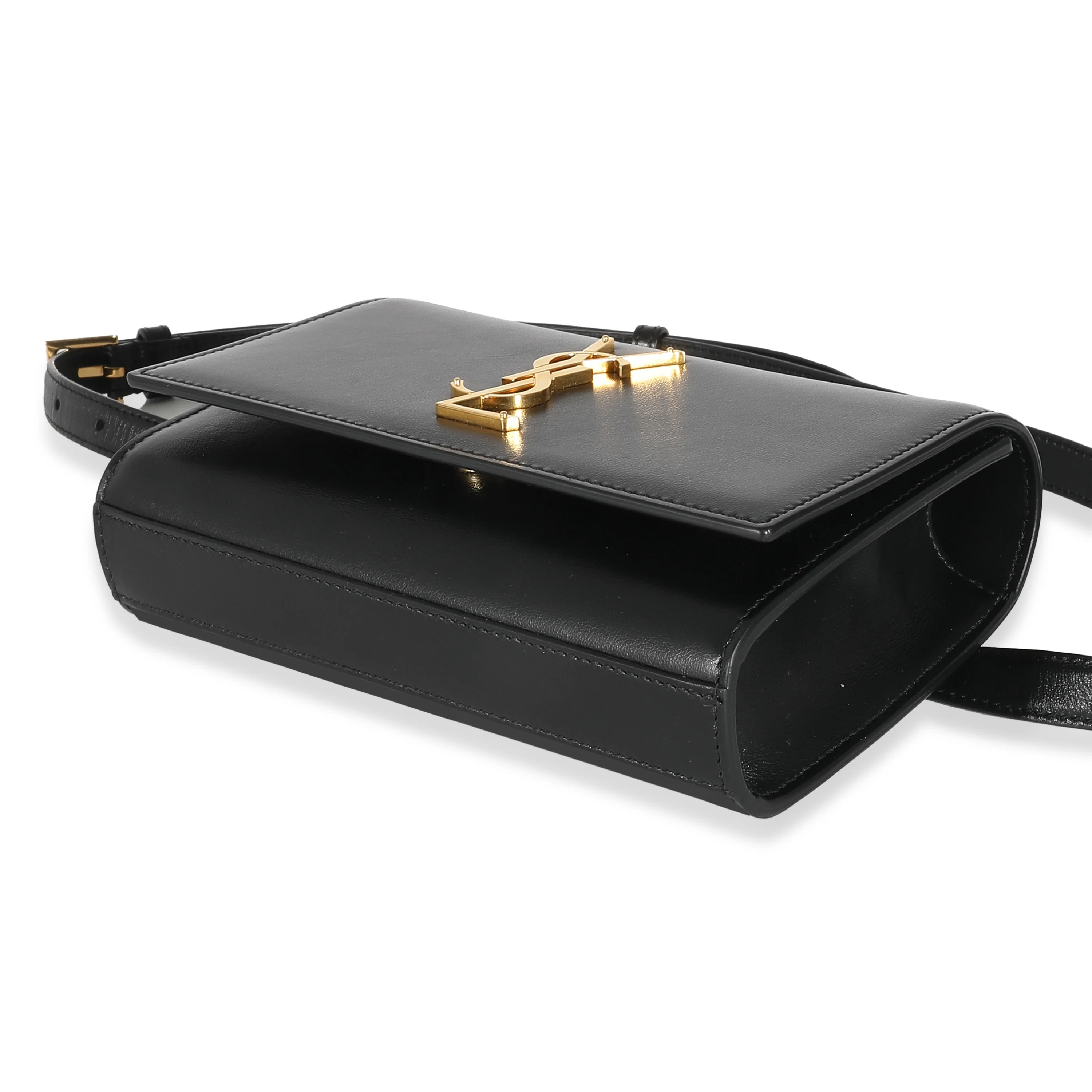 Saint Laurent Black Smooth Leather Kate Belt Bag - Image 7