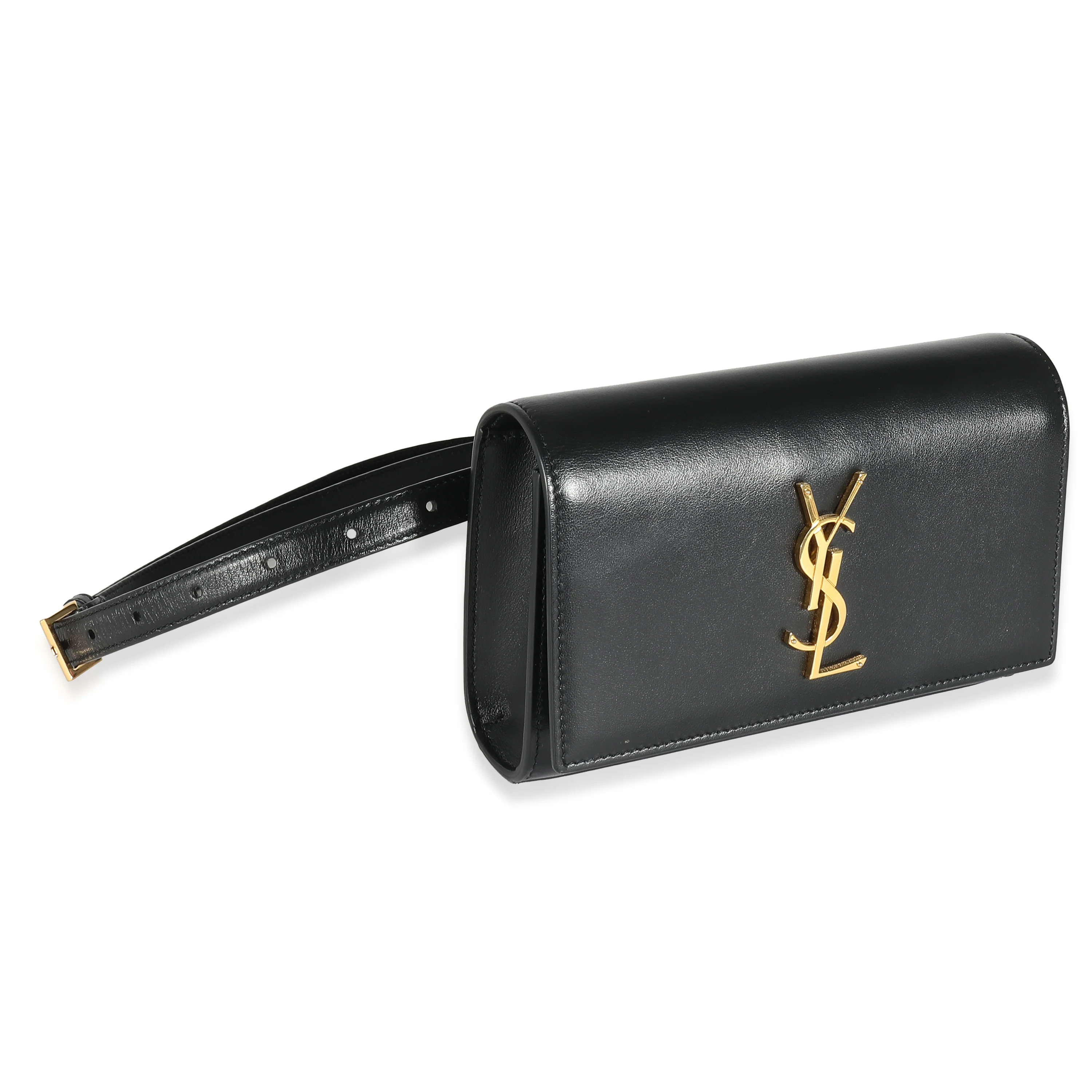 Saint Laurent Black Smooth Leather Kate Belt Bag - Image 8