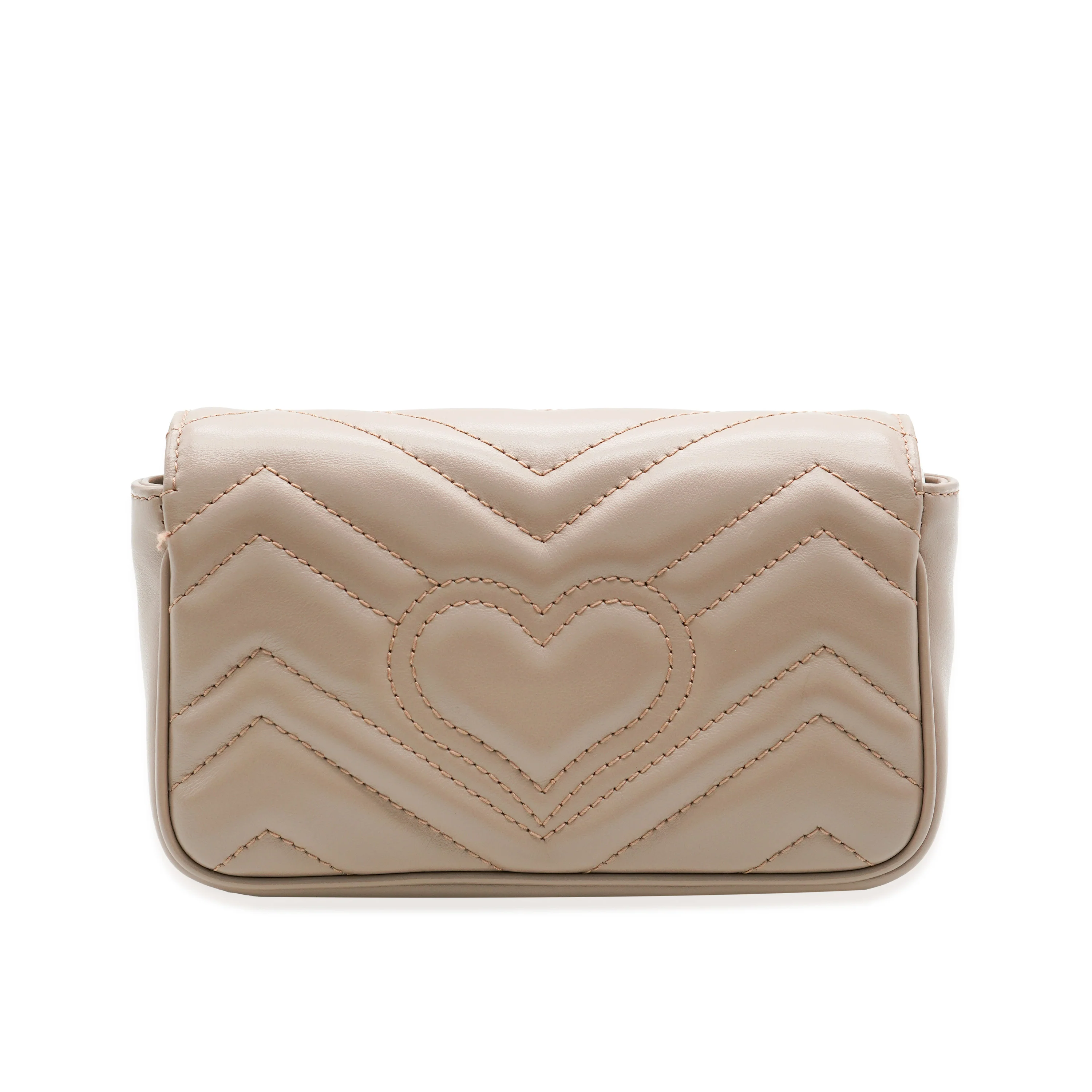 Gucci Beige Leather Super Mini GG Marmont - Image 2
