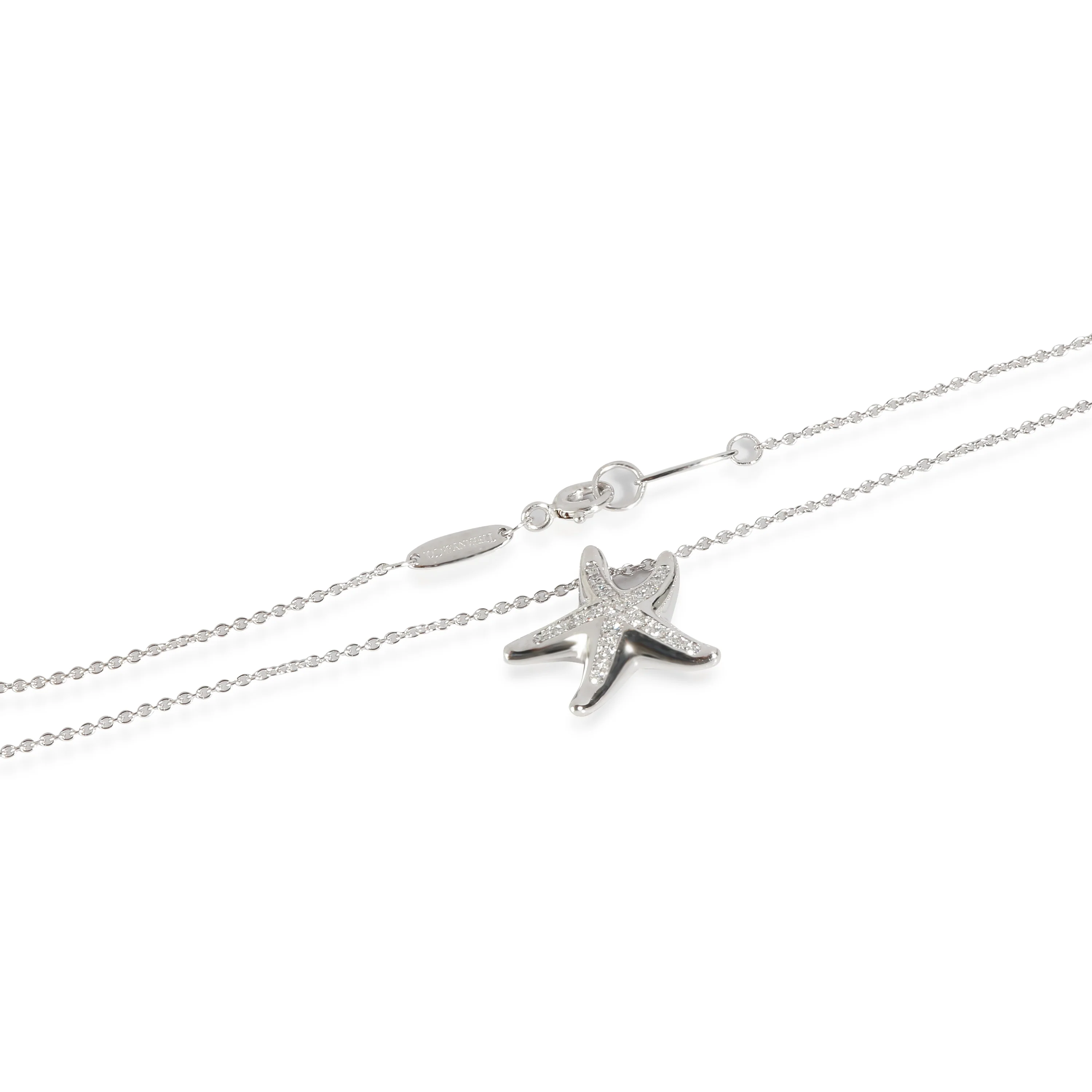 Elsa Peretti Starfish Pendant in  Platinum 0.1 CTW - Image 3