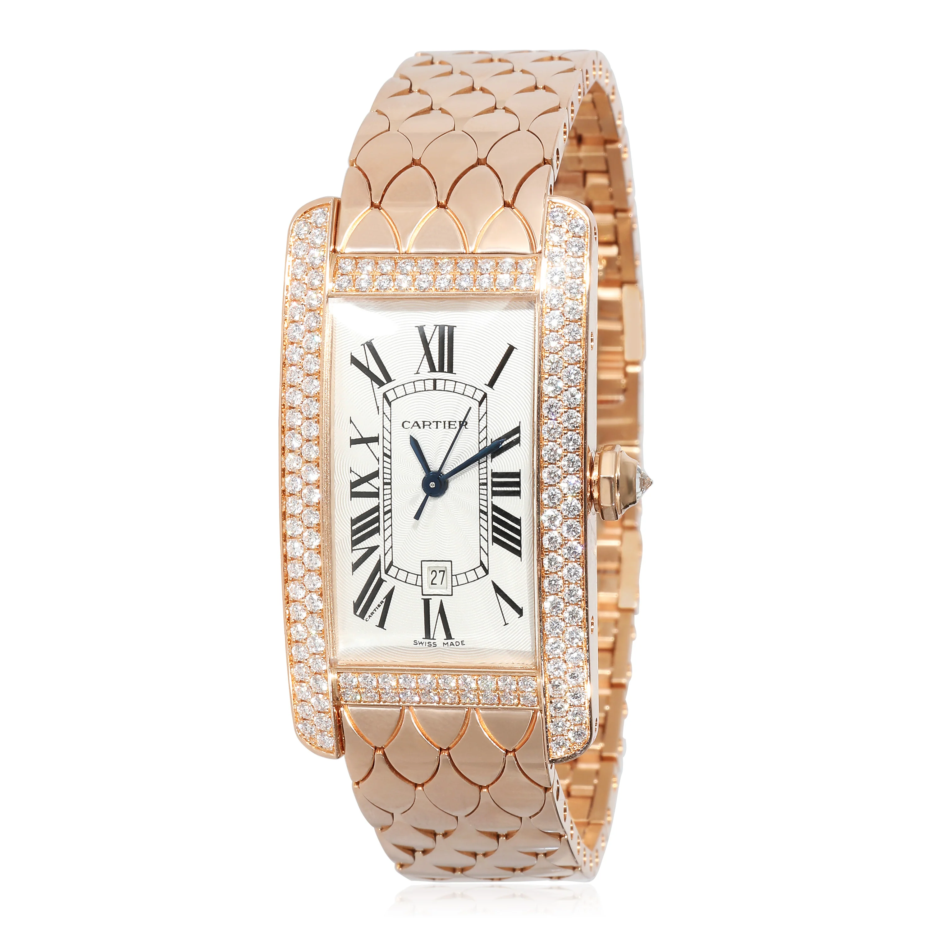 Cartier Tank Americaine WB710010 Womens Watch in 18k Rose Gold