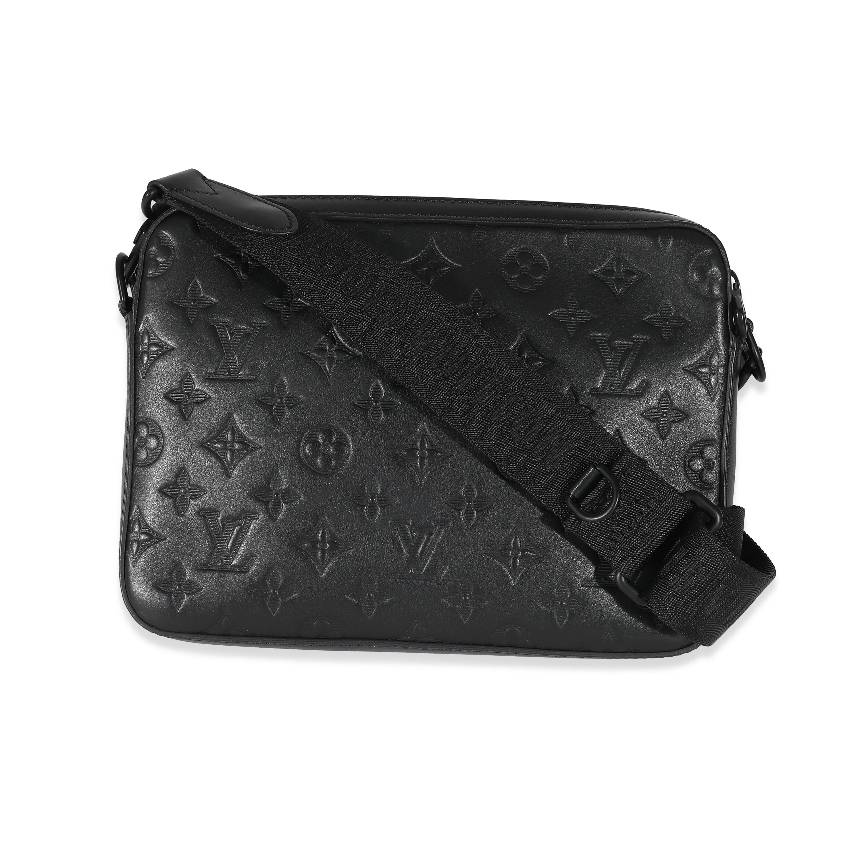 Louis Vuitton Black Monogram Shadow Leather Duo Messenger Bag - Image 3