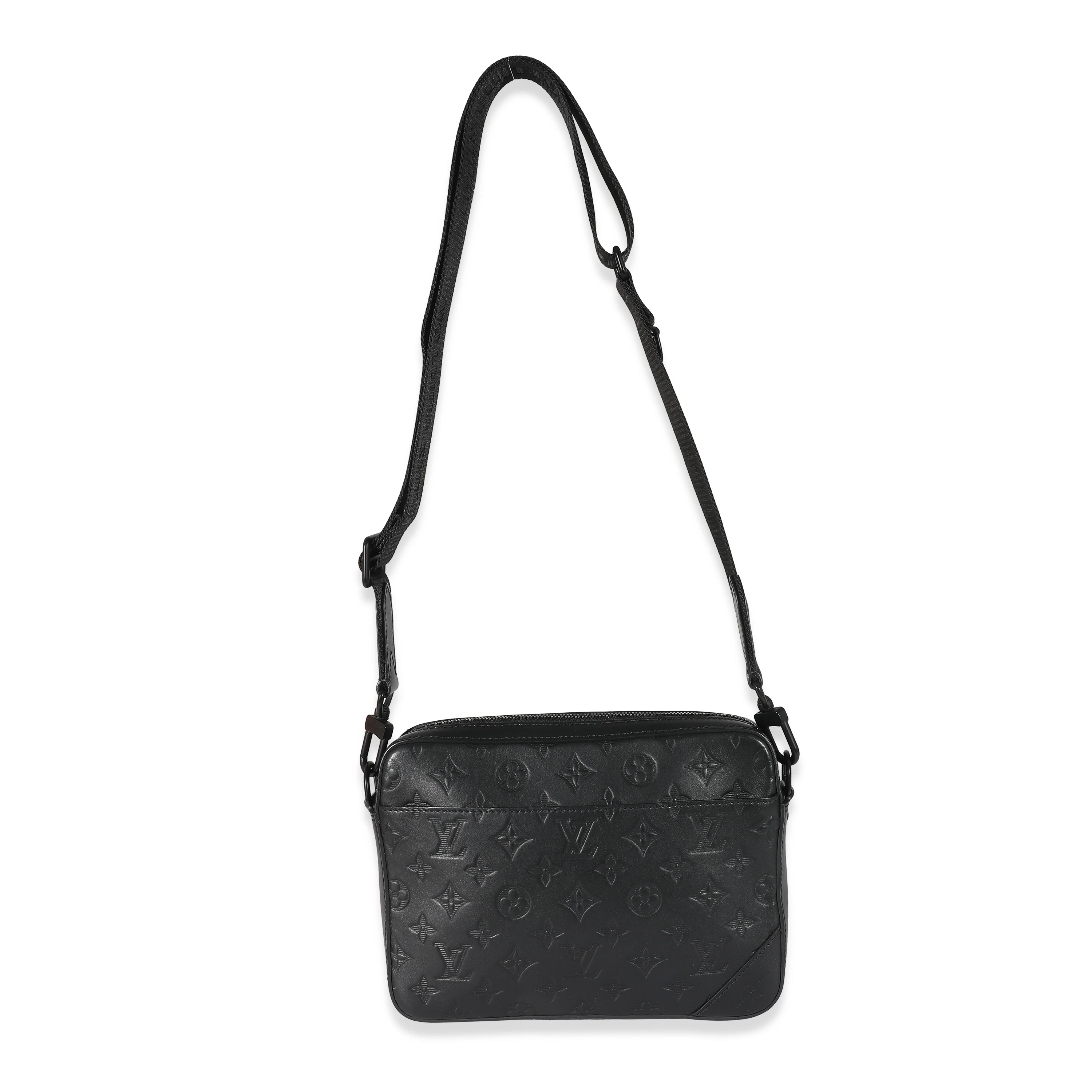 Louis Vuitton Black Monogram Shadow Leather Duo Messenger Bag - Image 4