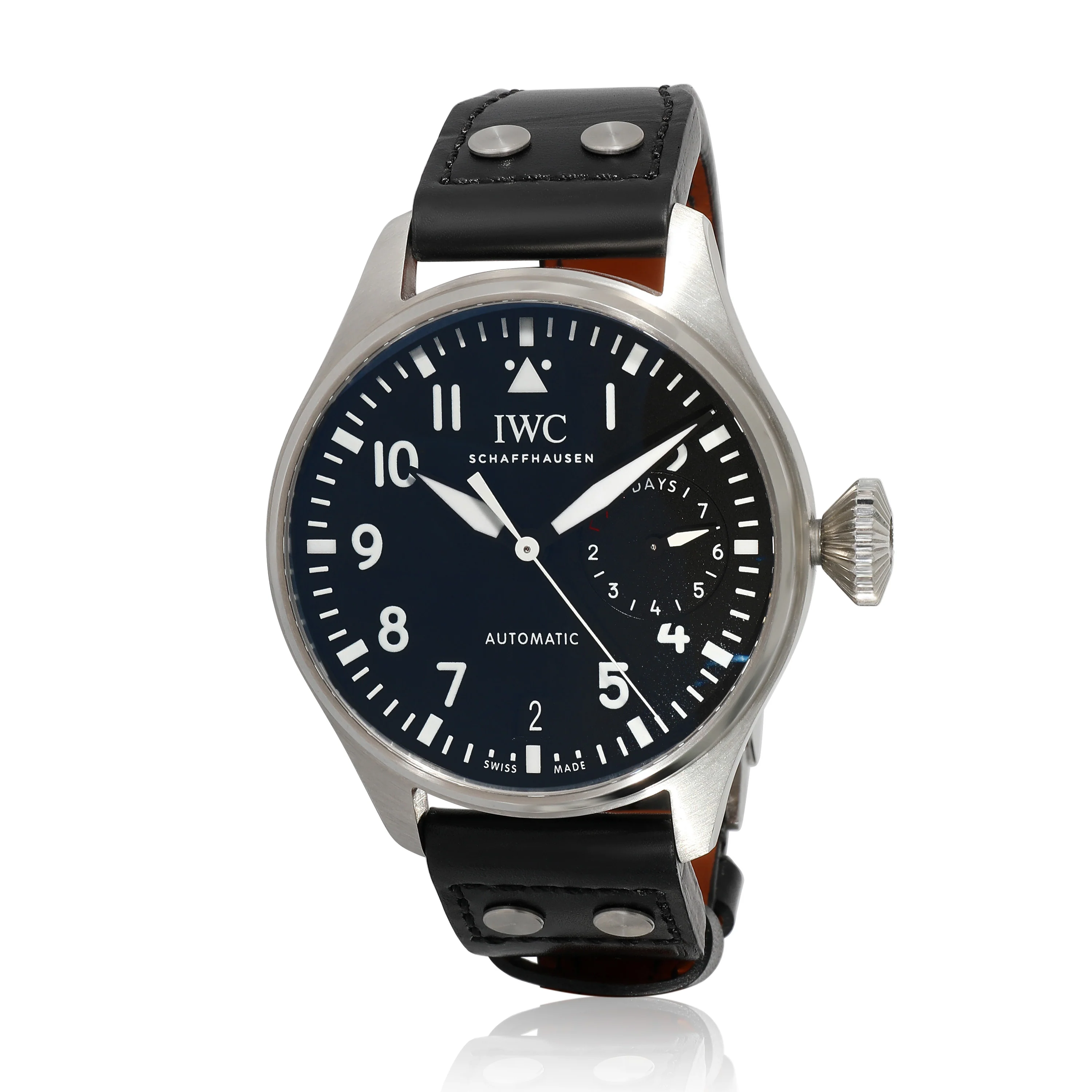IWC Big Pilot 7 Day Reserve IW501001 Mens Watch in Stainless Steel - Image 5
