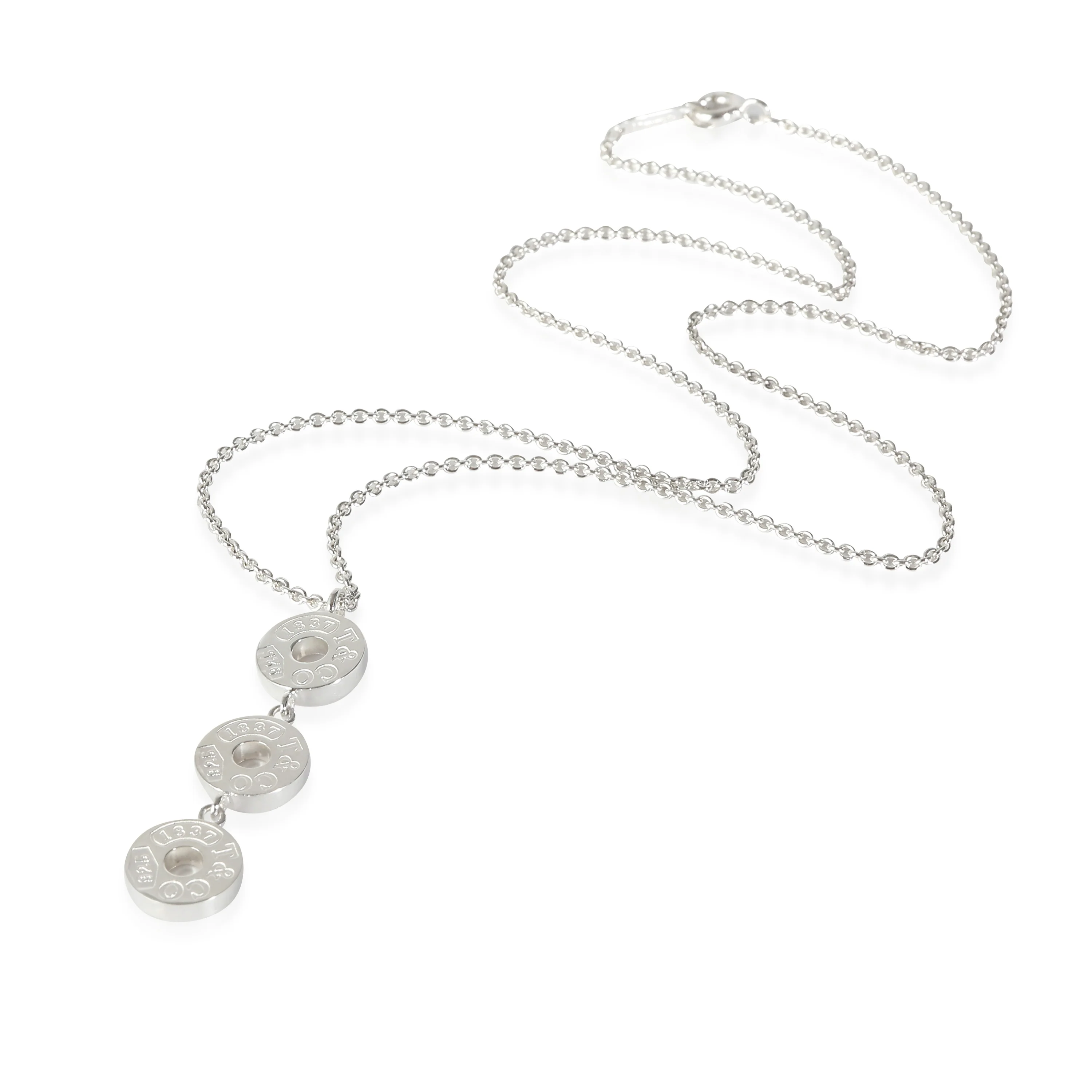 1837 Triple Drop Circle Pendant in  Sterling Silver - Image 2