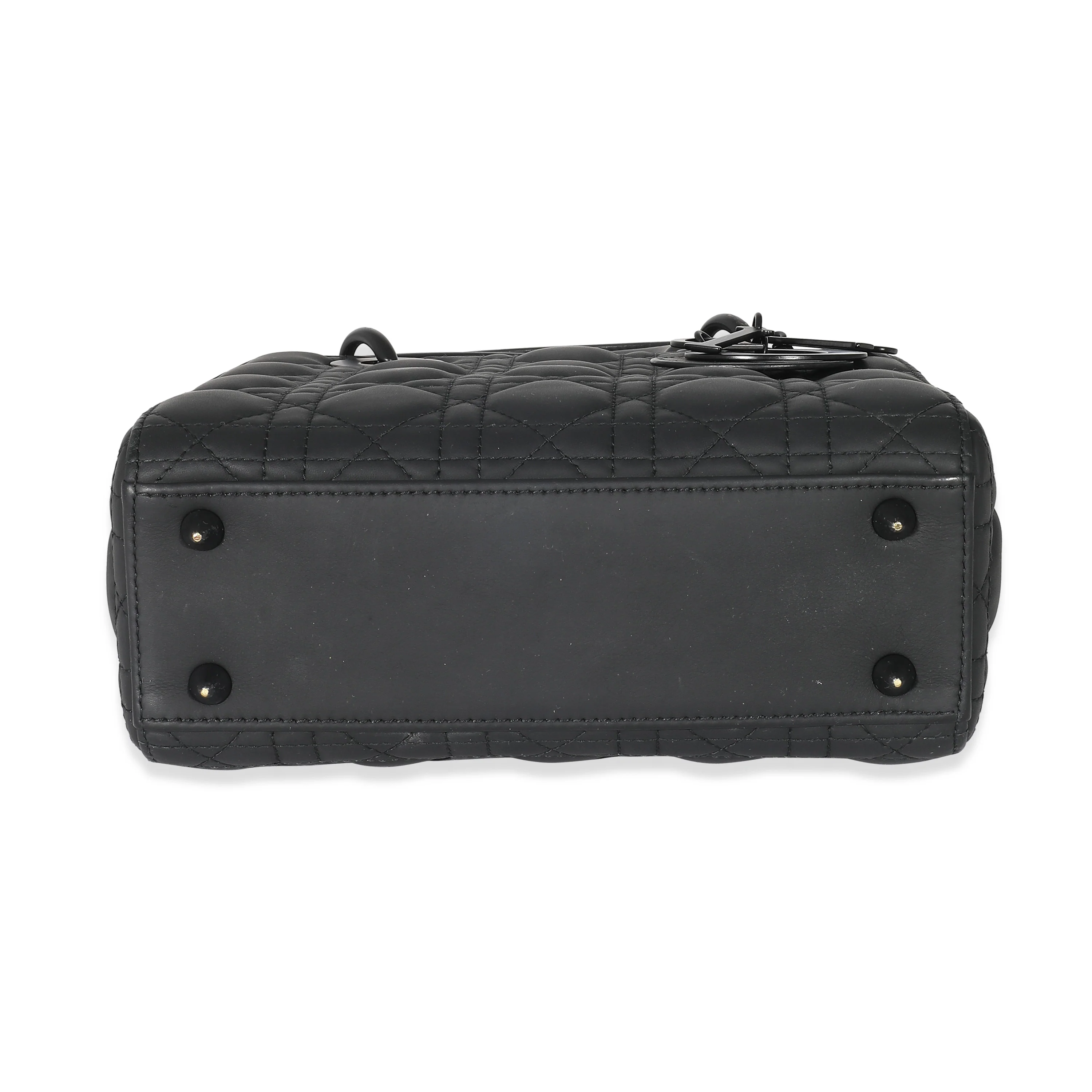 Christian Dior Black Ultramatte Cannage Calfskin Small My ABCDior Bag - Image 4