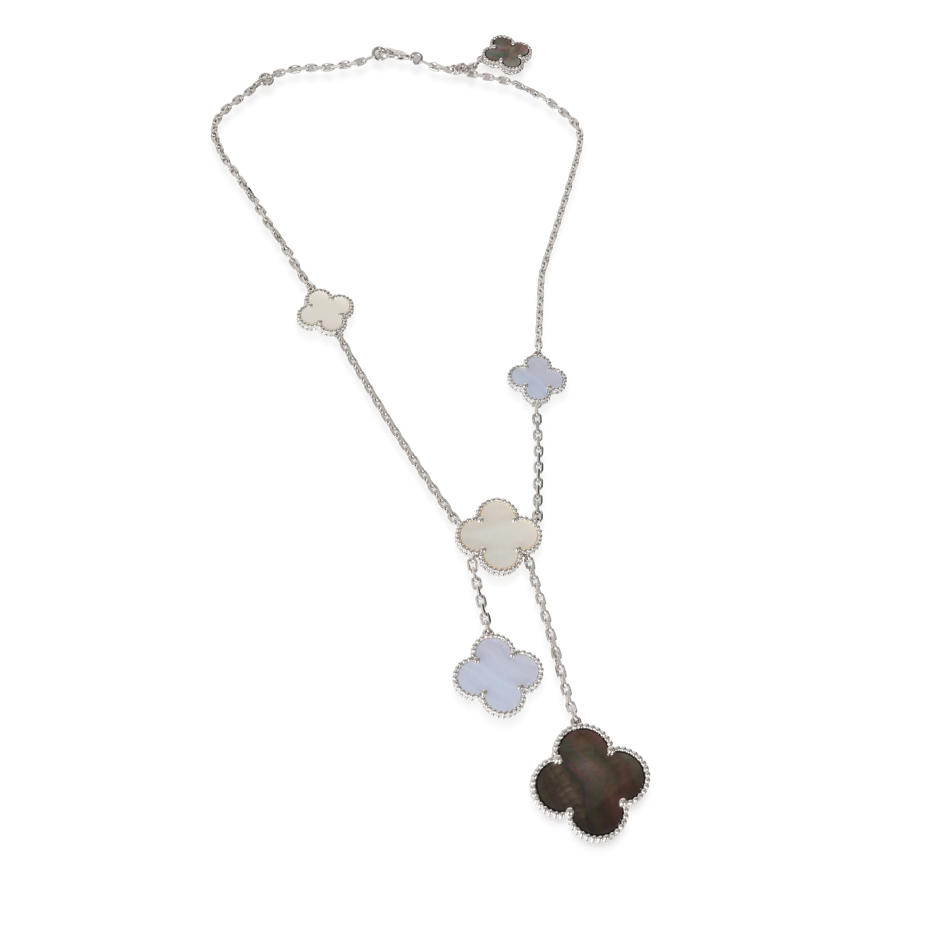 Van Cleef & Arpels Magic Alhambra Necklace With Mother Of Pearl & Chalcedony - Image 2