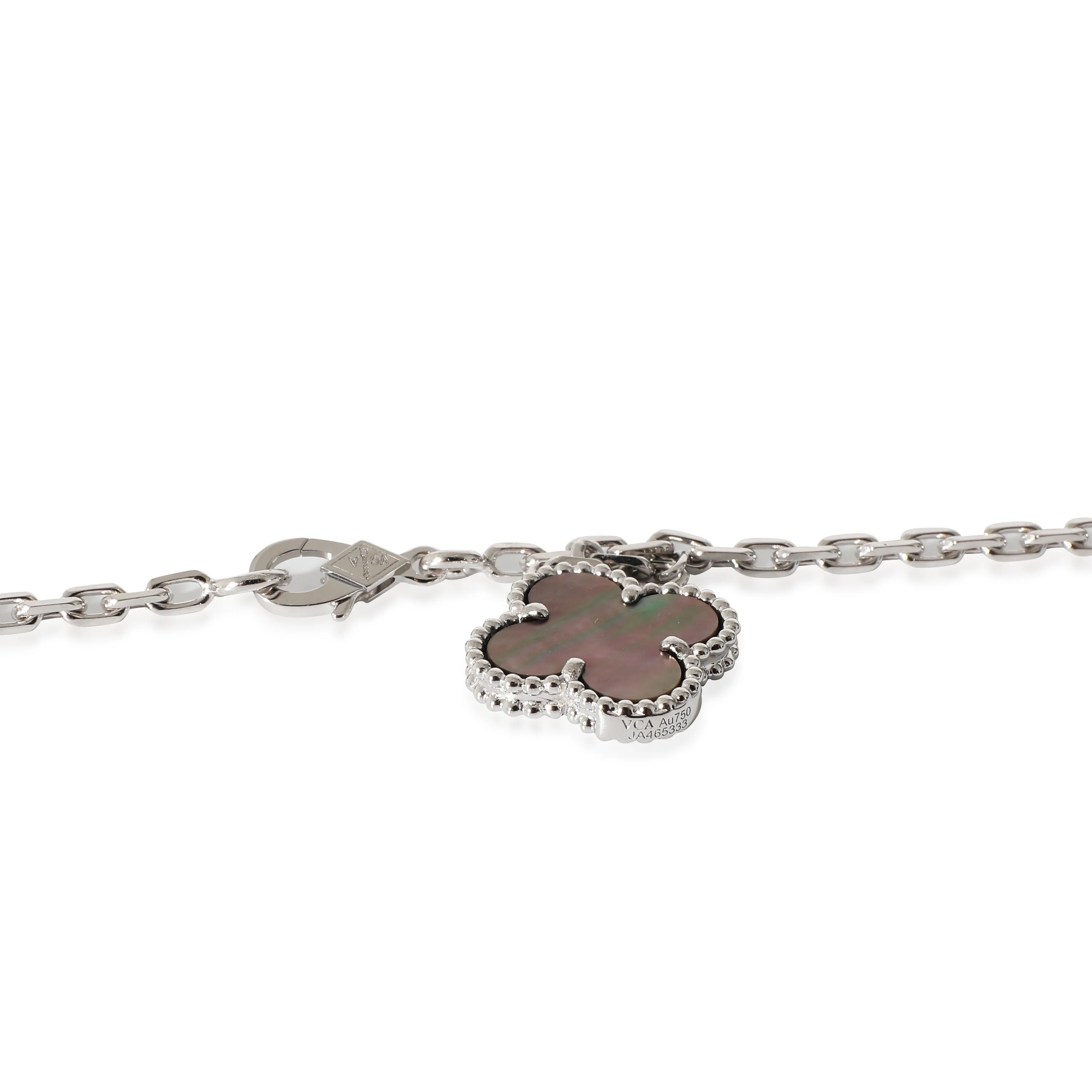 Van Cleef & Arpels Magic Alhambra Necklace With Mother Of Pearl & Chalcedony - Image 3
