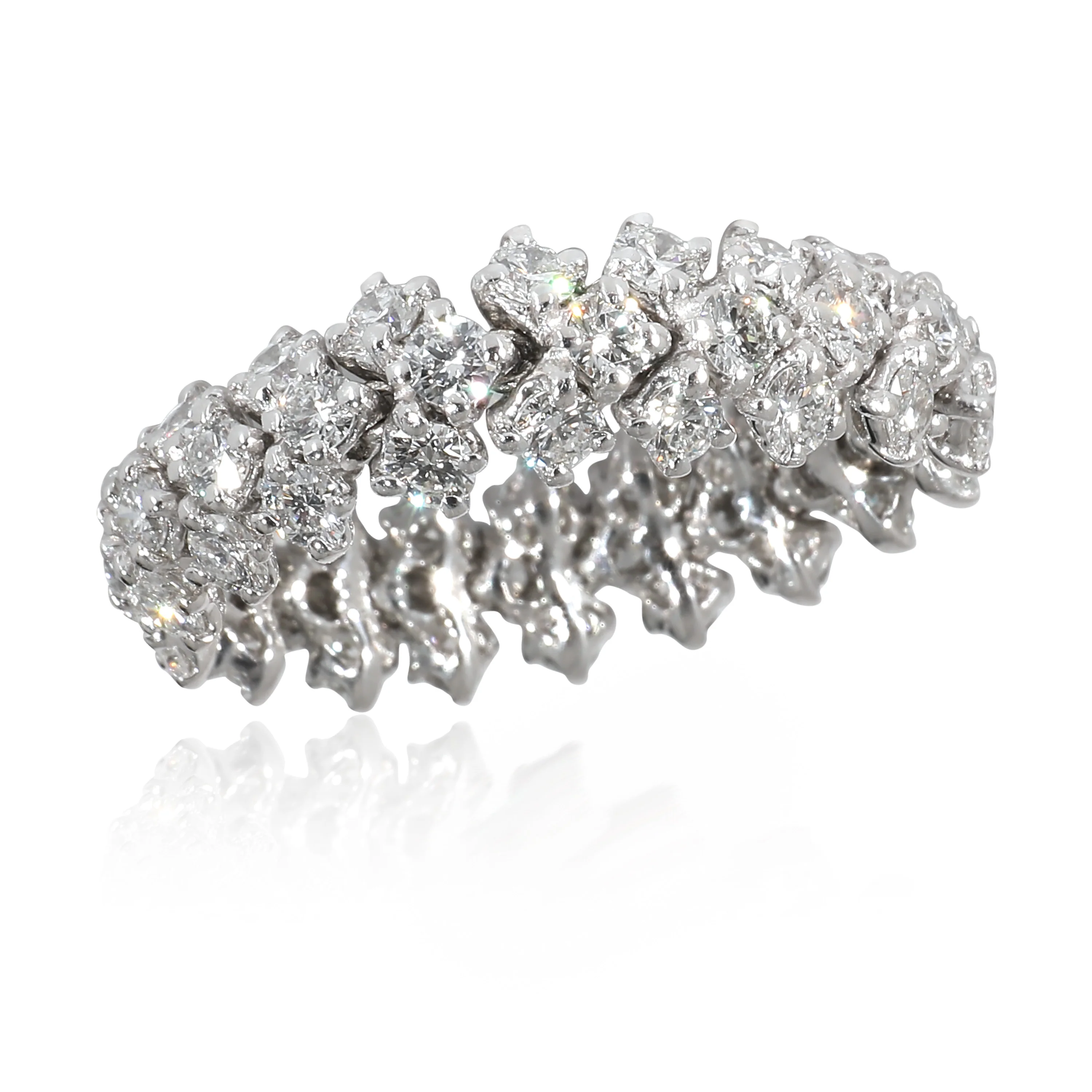 Harry Winston Flexible Three Row Diamond Eternity Band in Platinum 2.59 CTW - Image 2