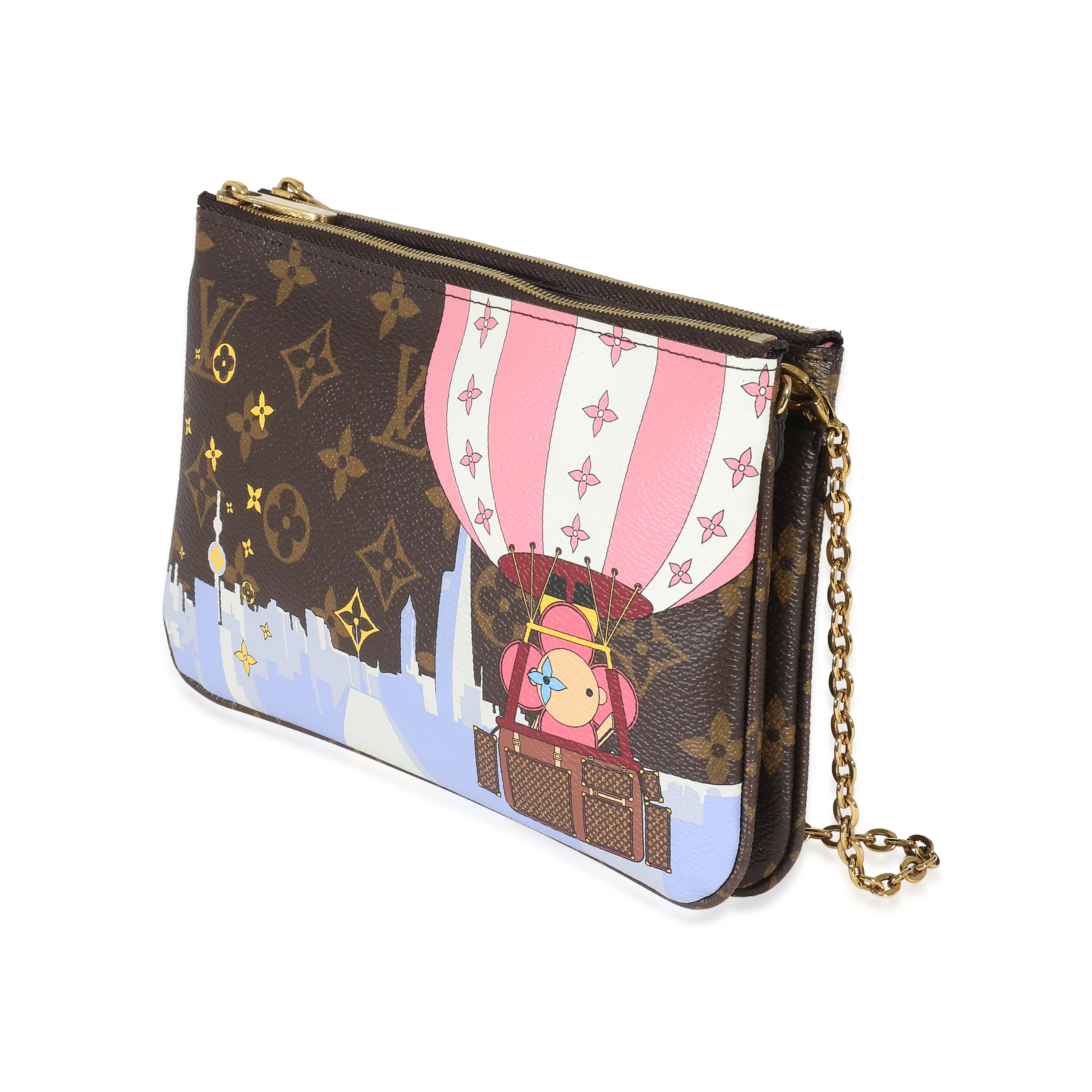 Louis Vuitton Monogram Canvas Vivienne Christmas Animation Double Zip Pochette - Image 2