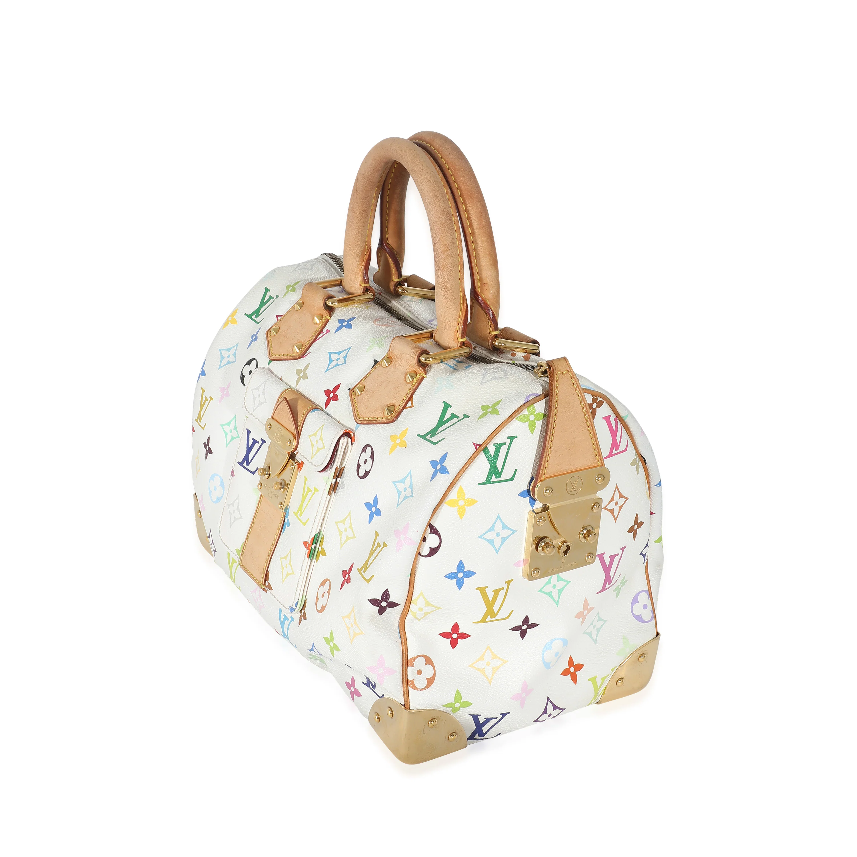 Louis Vuitton x Takashi Murakami White Monogram Multicolore Canvas Speedy 30 - Image 2