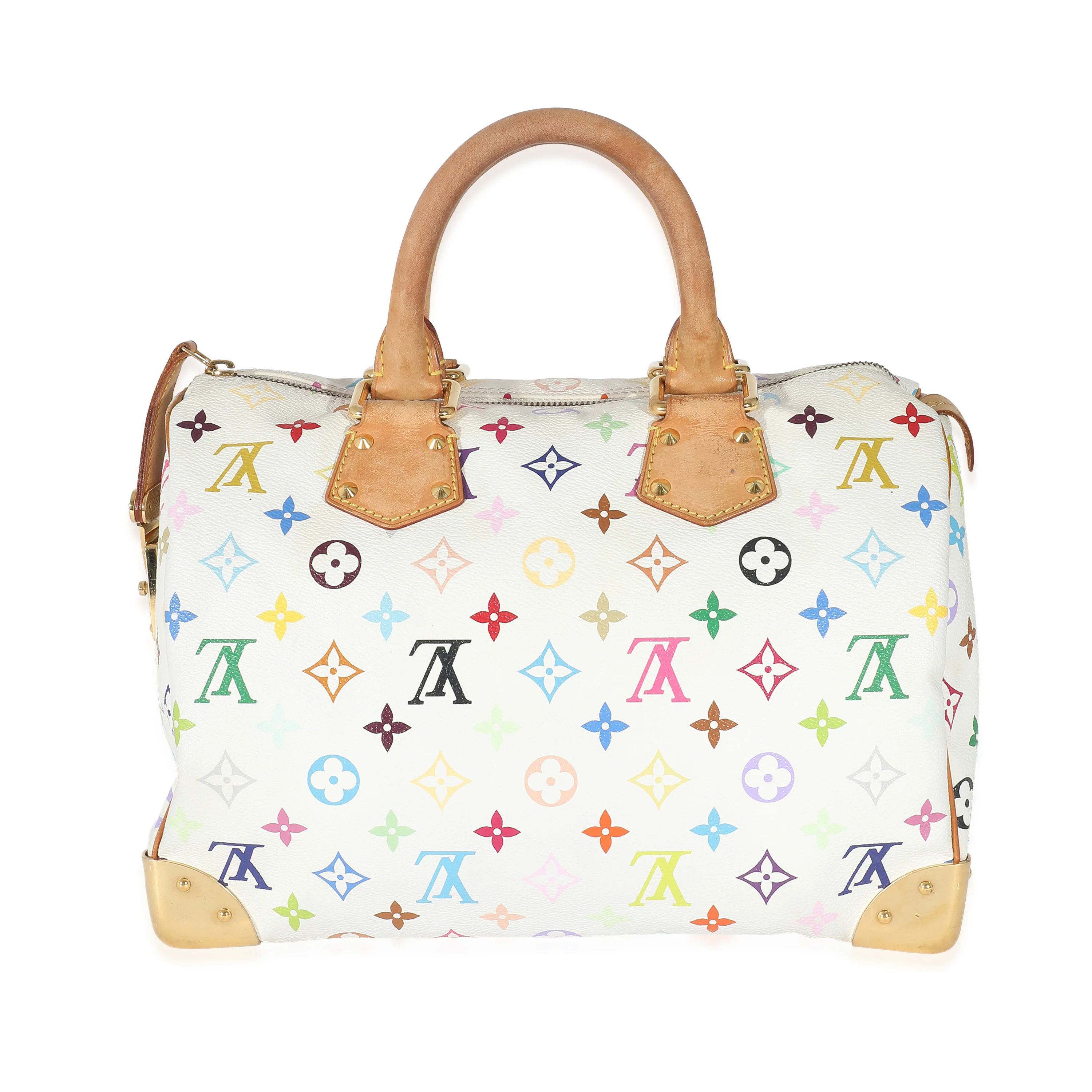 Louis Vuitton x Takashi Murakami White Monogram Multicolore Canvas Speedy 30 - Image 3