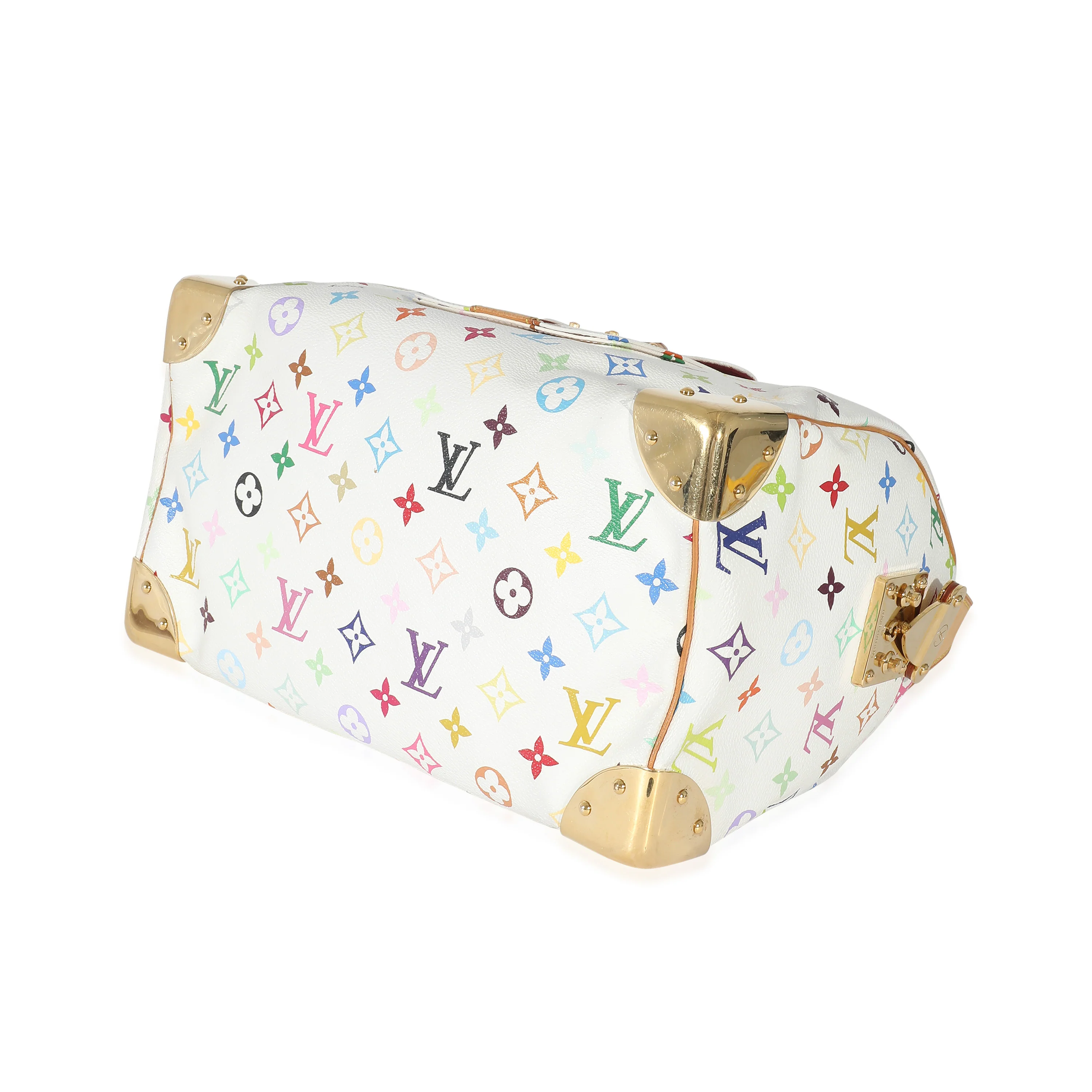 Louis Vuitton x Takashi Murakami White Monogram Multicolore Canvas Speedy 30 - Image 7