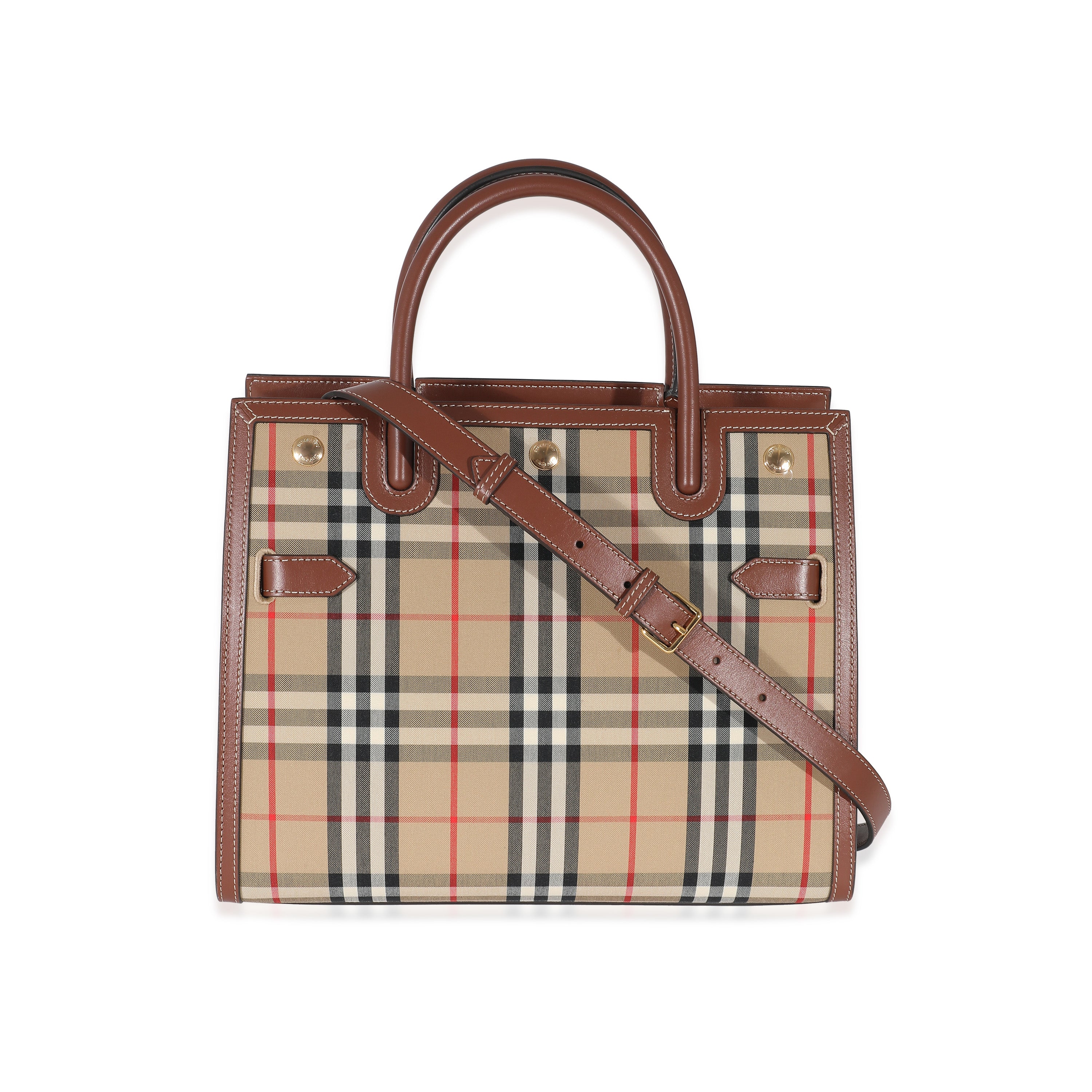 Burberry Title Vintage Check Small Top Handle Tote - Image 3
