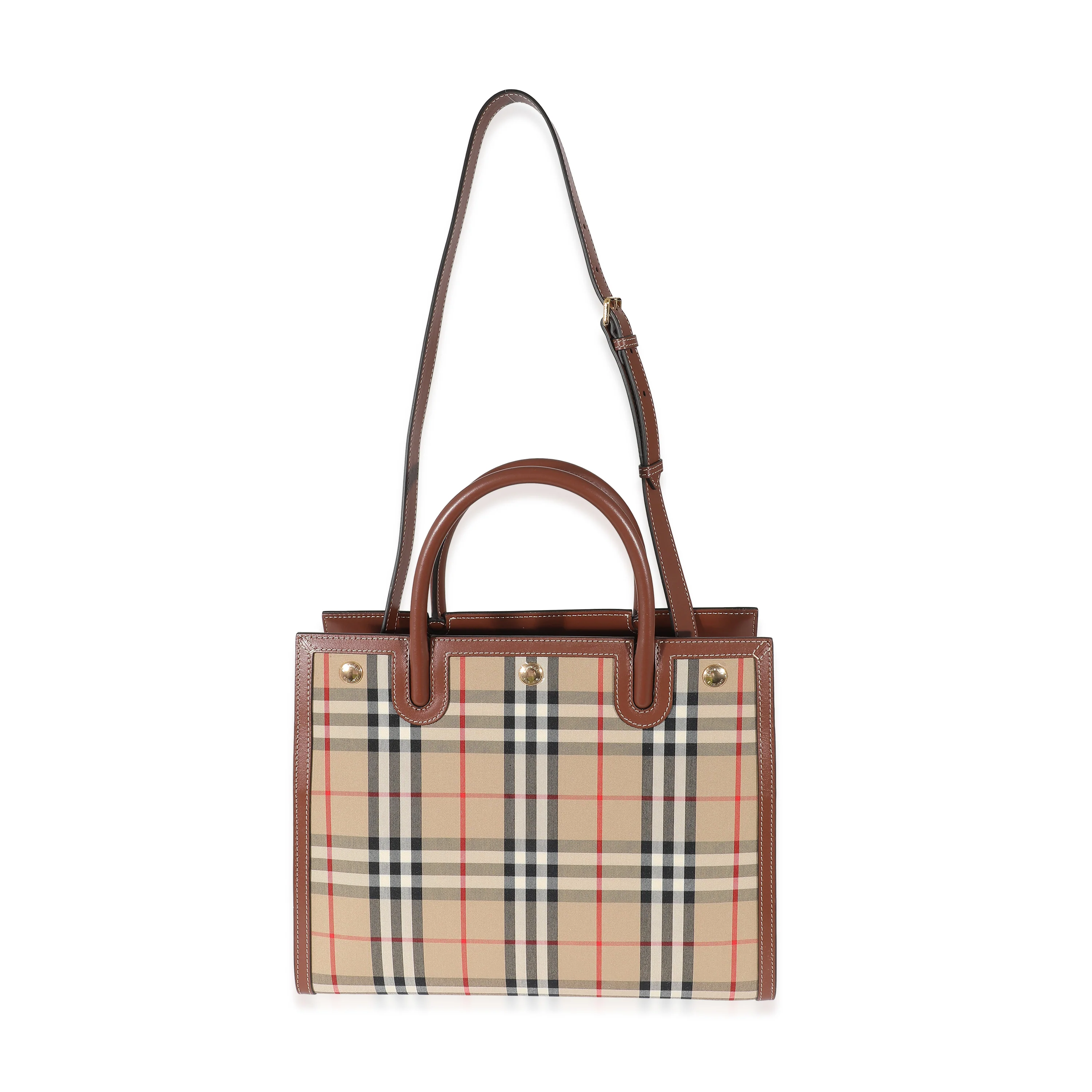 Burberry Title Vintage Check Small Top Handle Tote - Image 4