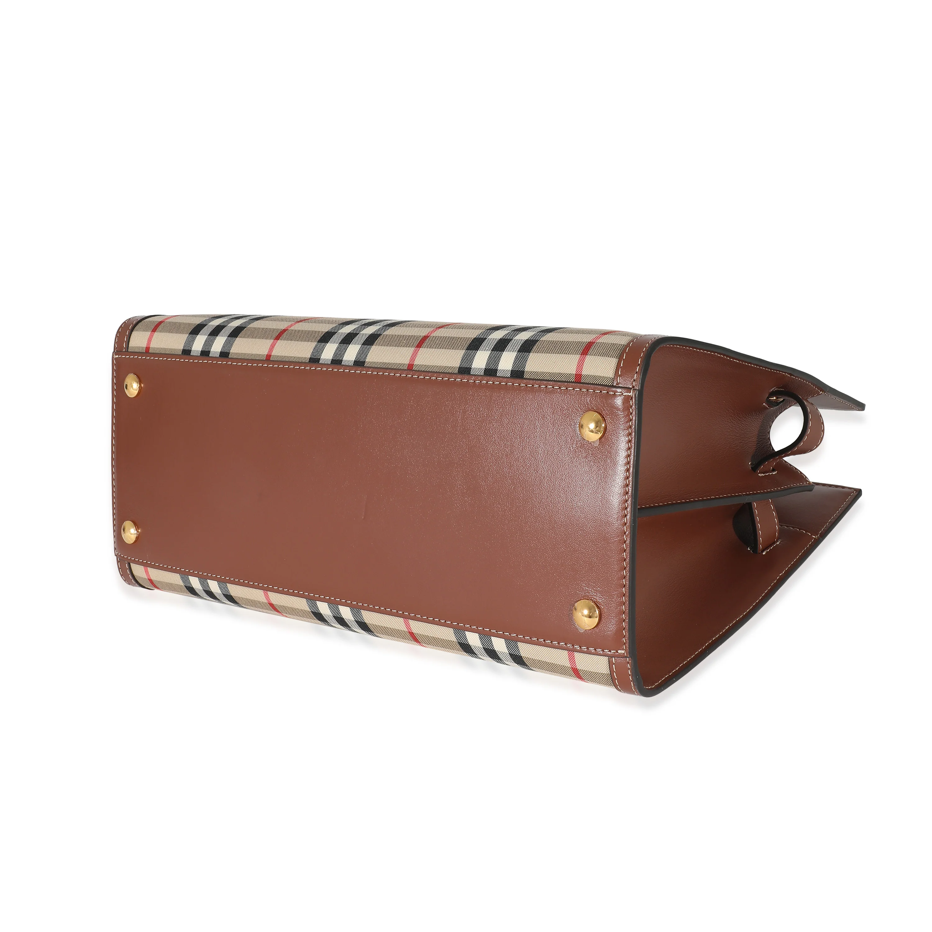 Burberry Title Vintage Check Small Top Handle Tote - Image 7