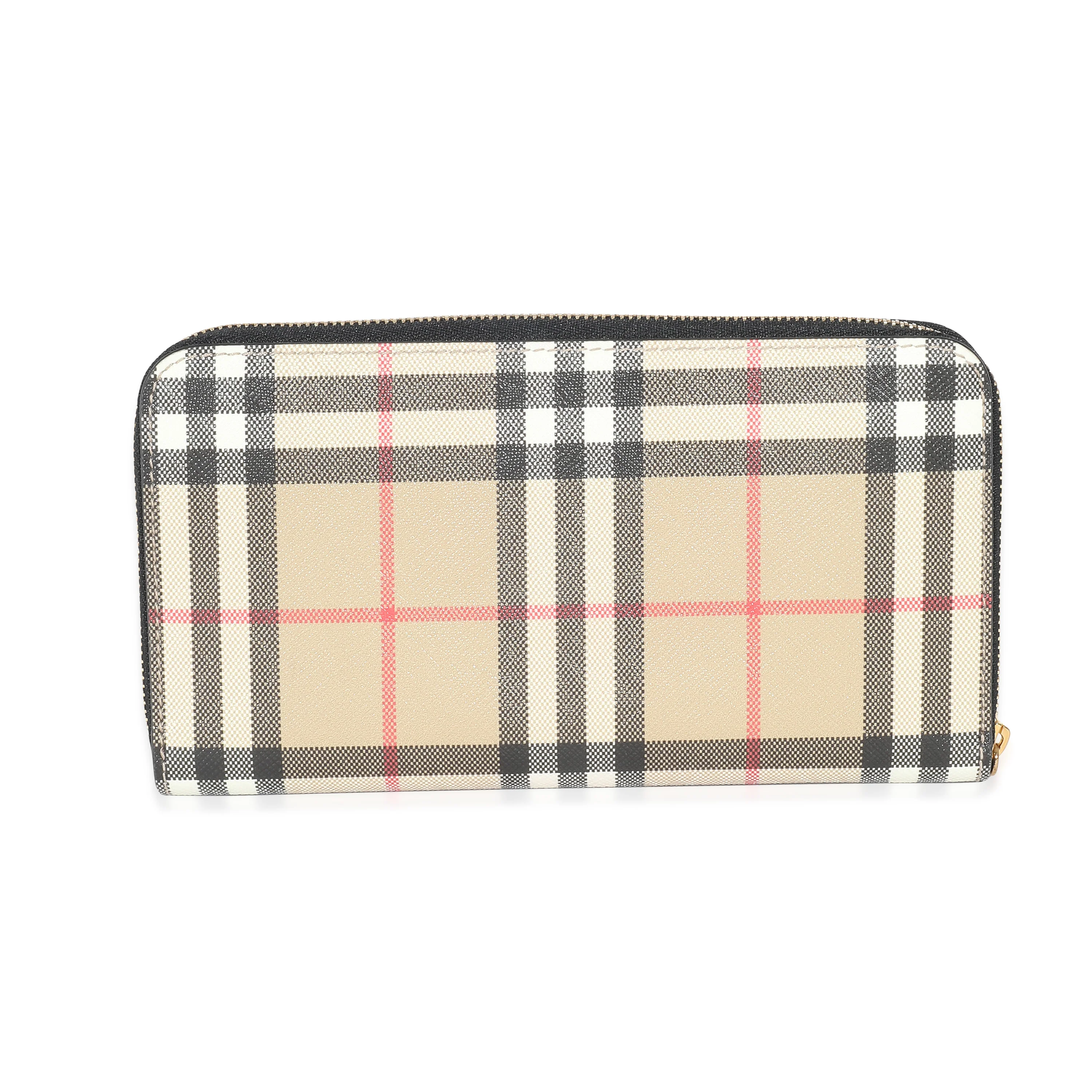 Burberry House Check Canvas Elmore Zip Around Wallet - Image 3