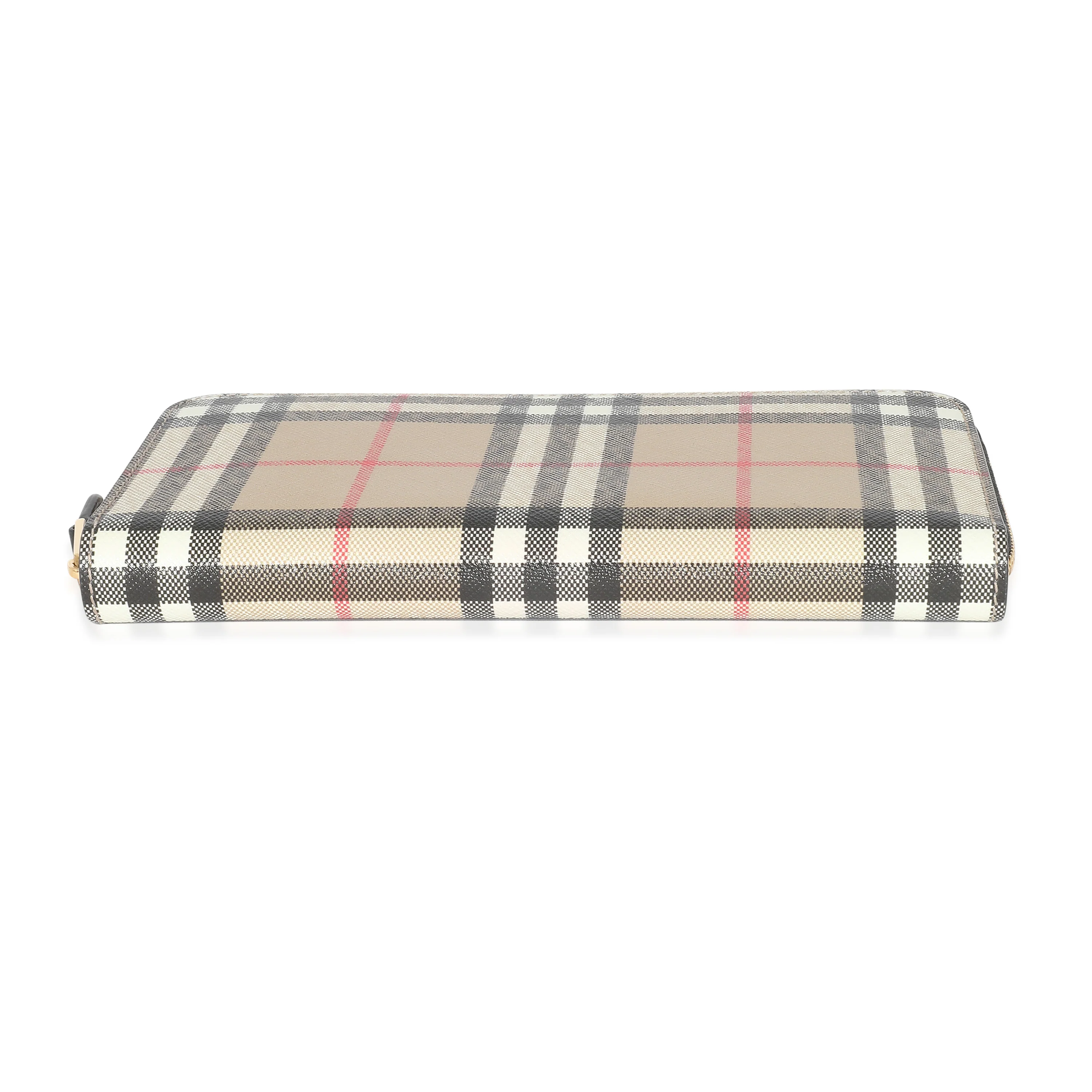 Burberry House Check Canvas Elmore Zip Around Wallet - Image 5