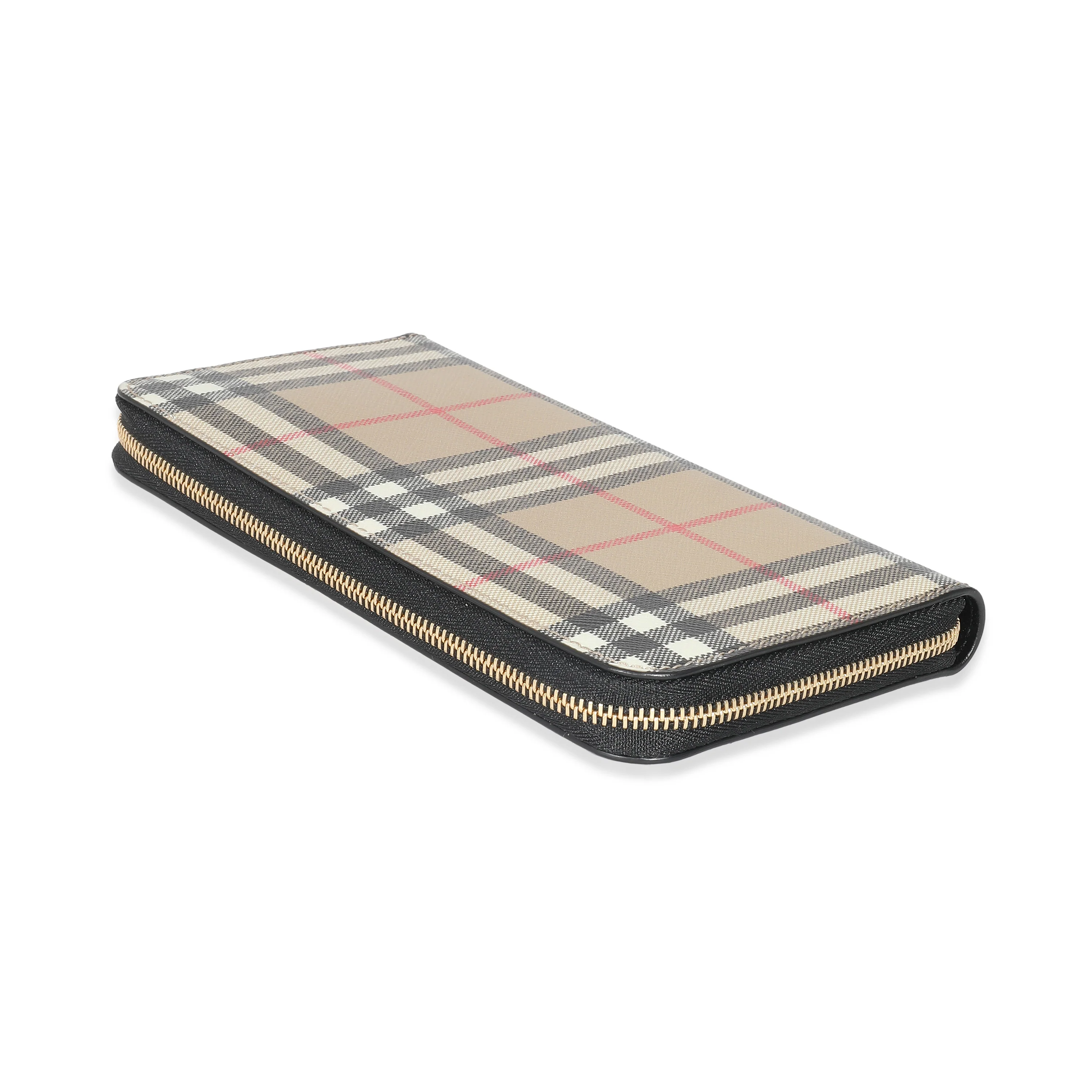 Burberry House Check Canvas Elmore Zip Around Wallet - Image 7