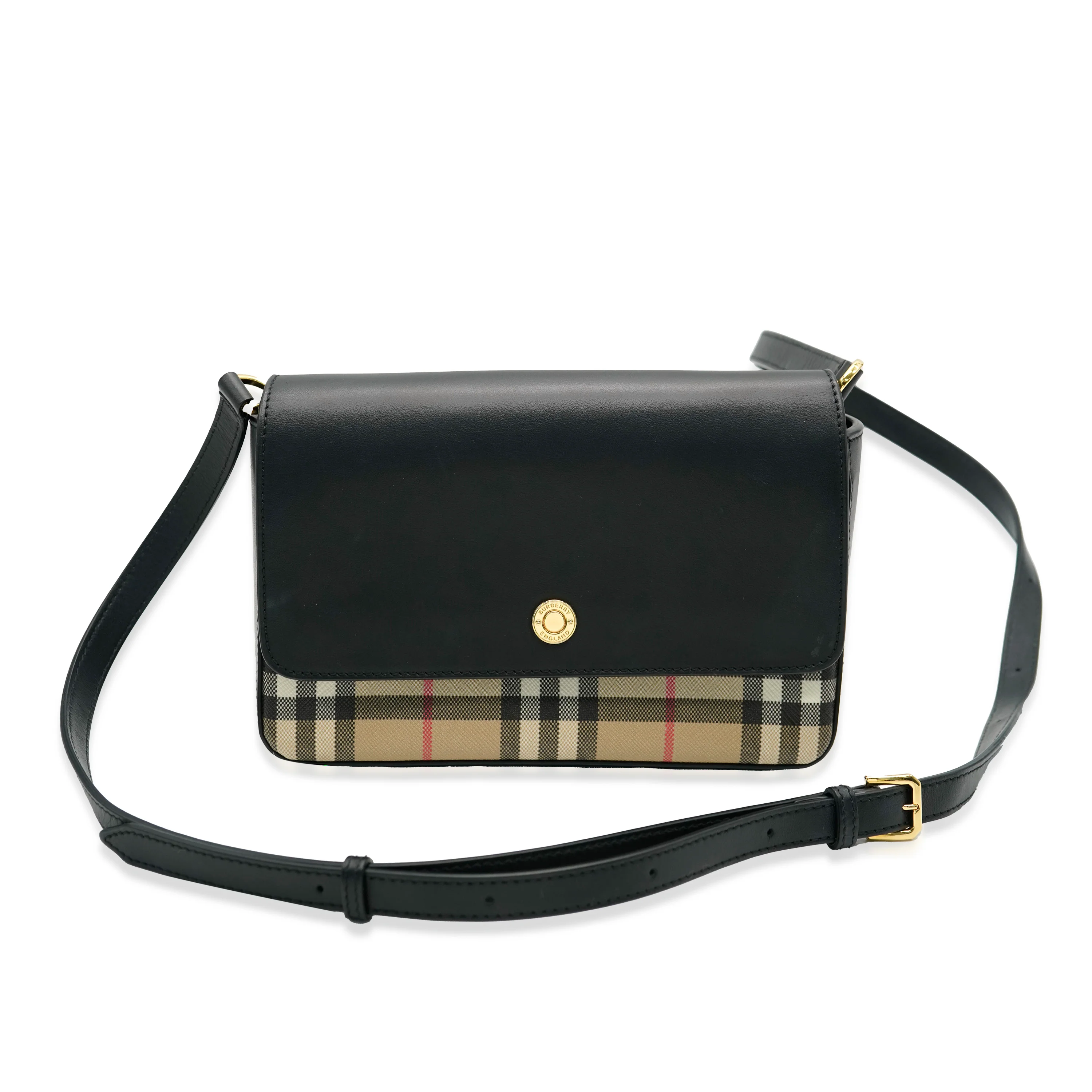Black Calfskin Vintage Check New Hampshire Bag