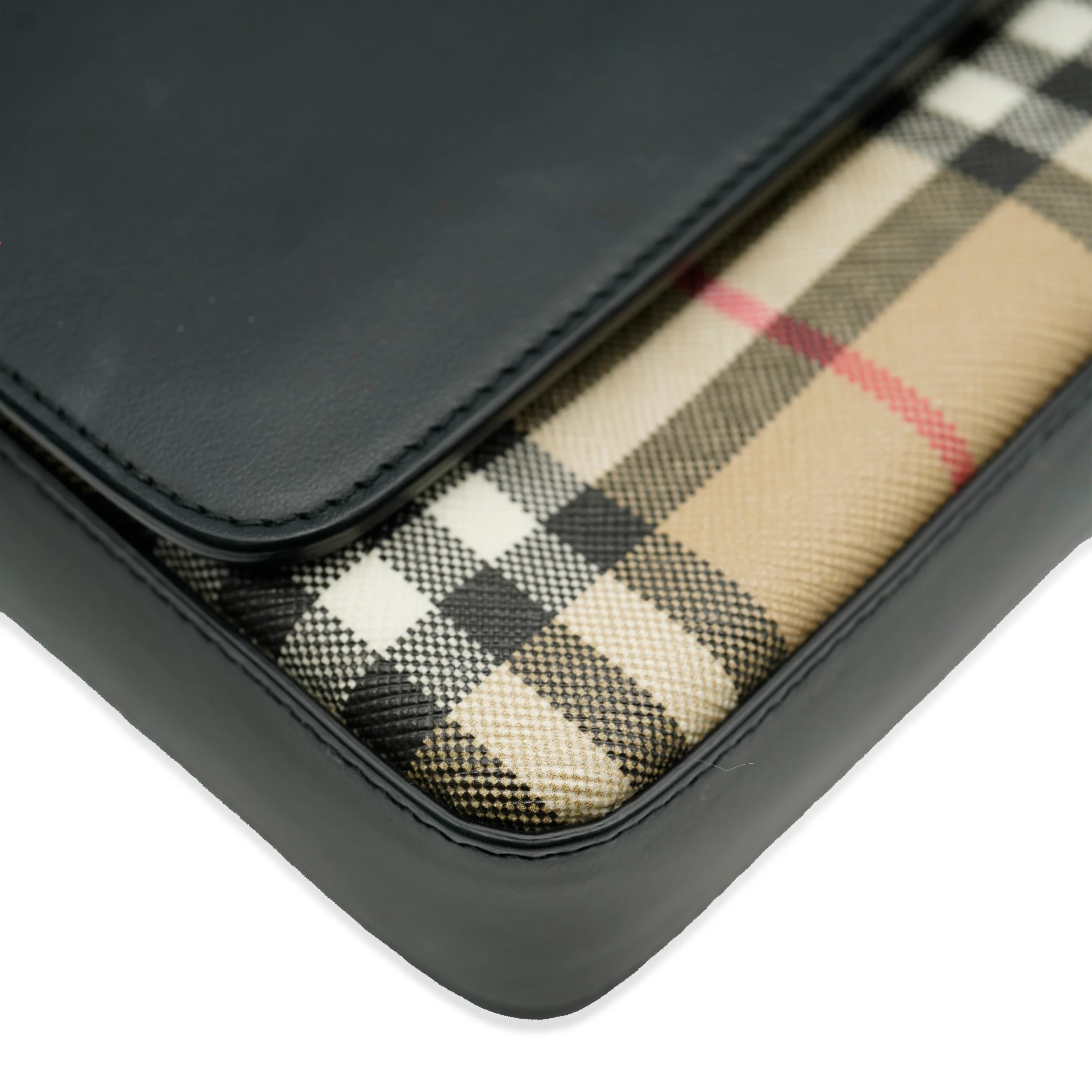 Black Calfskin Vintage Check New Hampshire Bag - Image 5