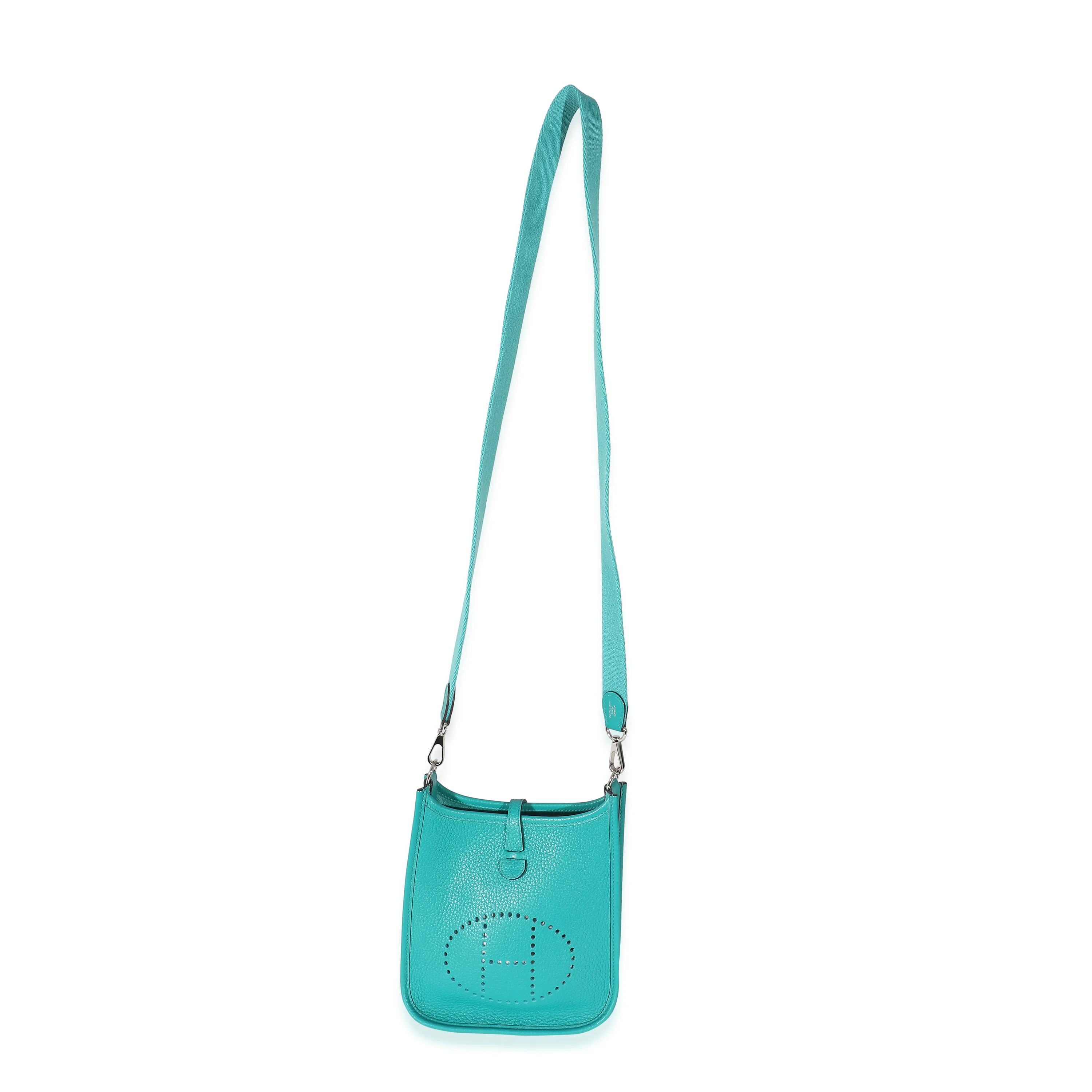 Hermes Bleu Paon Clemence Evelyne TPM PHW - Image 4