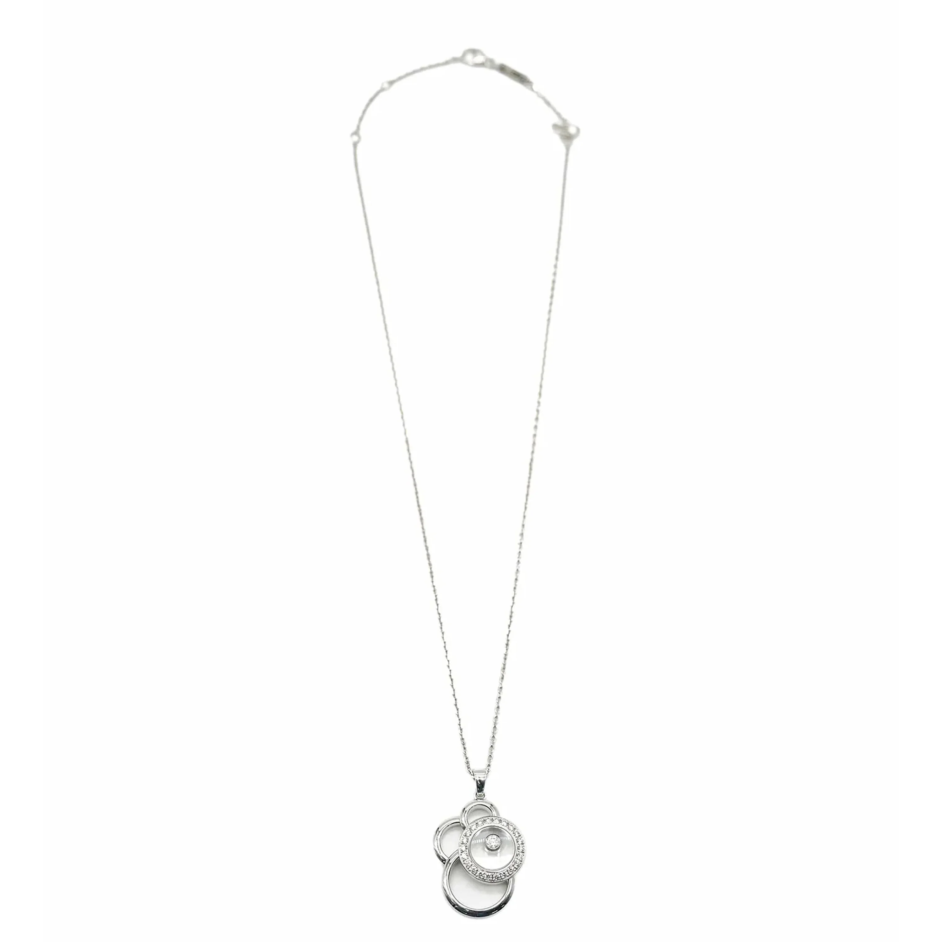 White Gold Diamond Happy Diamonds Pendant - Image 3