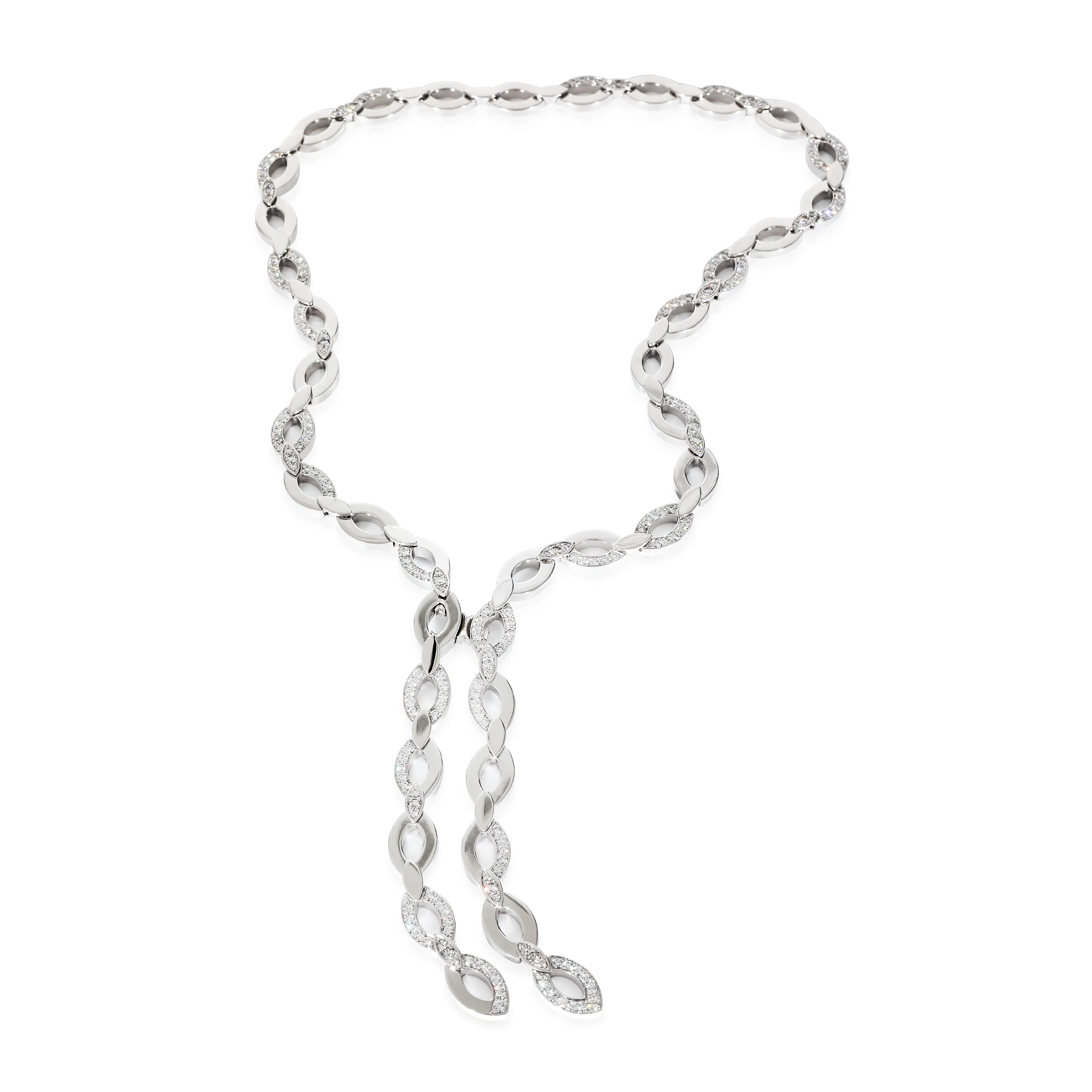 Cartier Diadea Lariat Diamond Necklace in 18k White Gold 3.40 CTW - Image 2