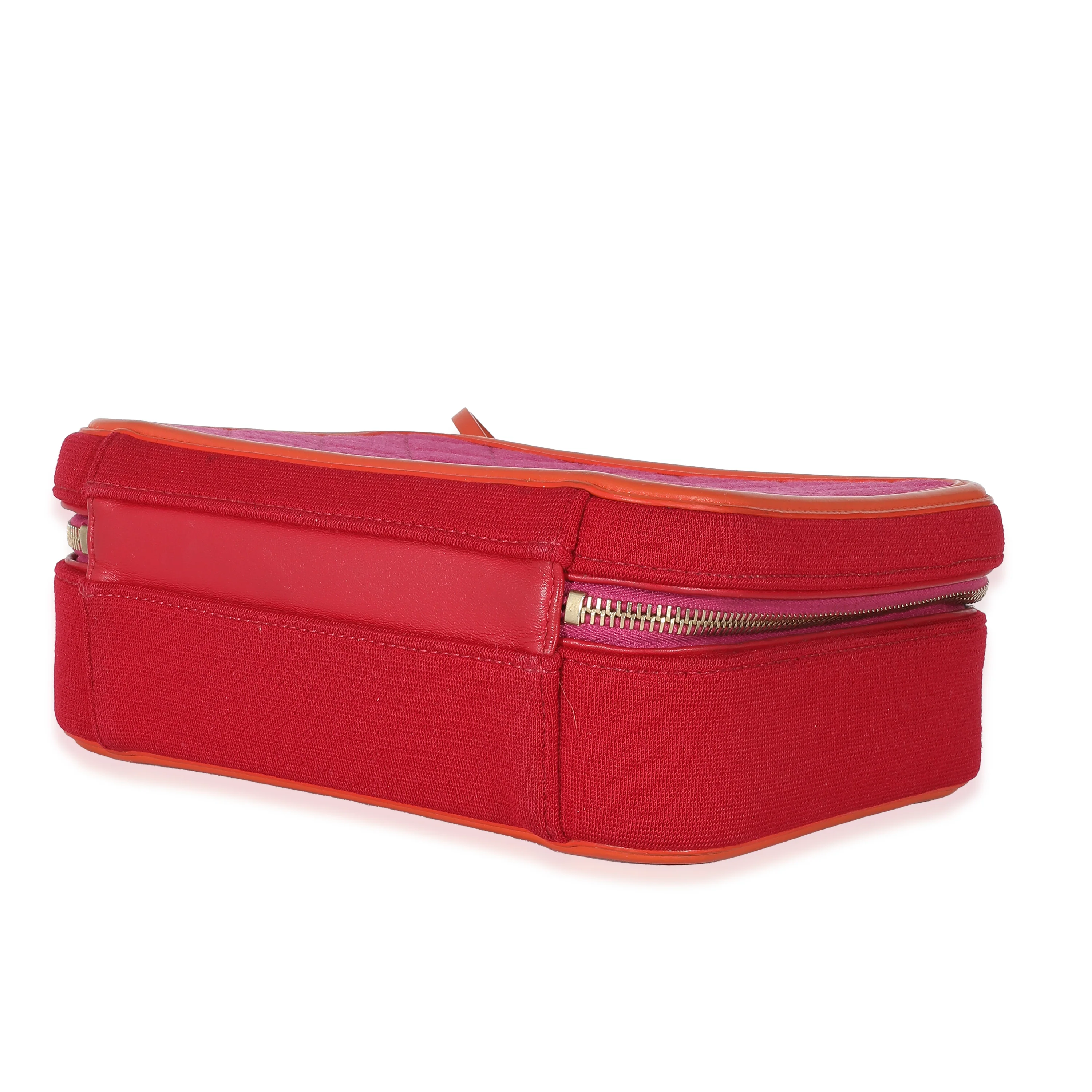 Chanel Multicolor Jersey Medium Filigree Vanity Case - Image 9