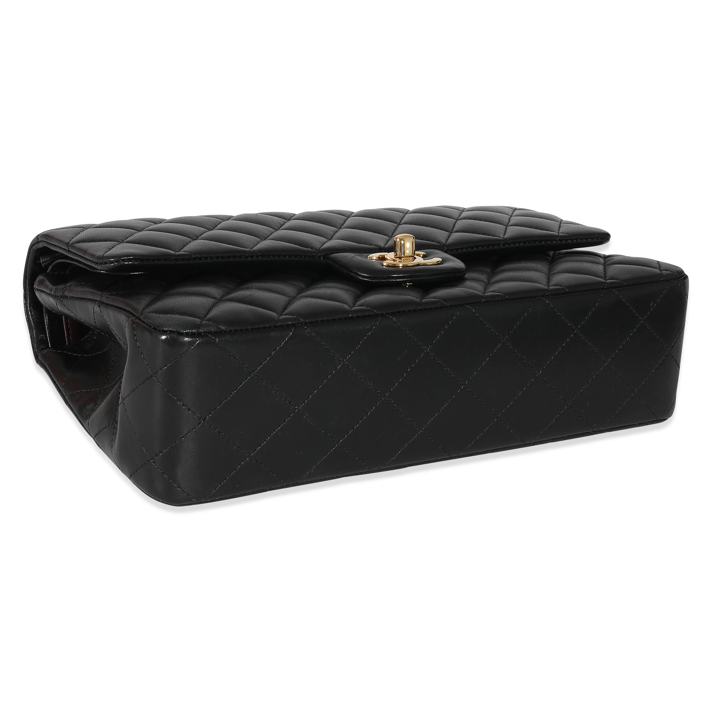 Black Quilted Lambskin Medium Classic Double Flap Bag - Image 6