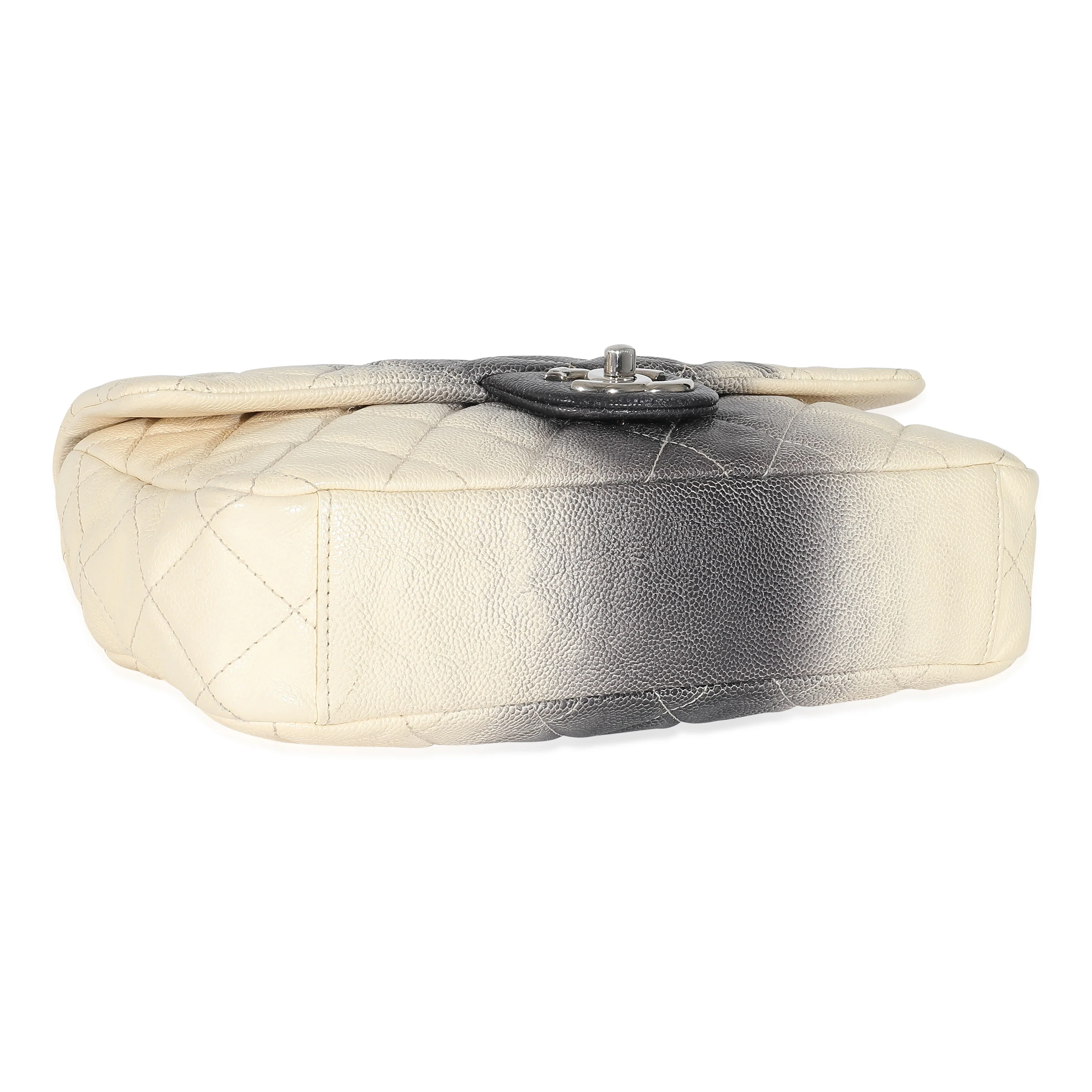 Chanel Ombré Cream Quilted Caviar Medium Single Flap Bag - Image 6