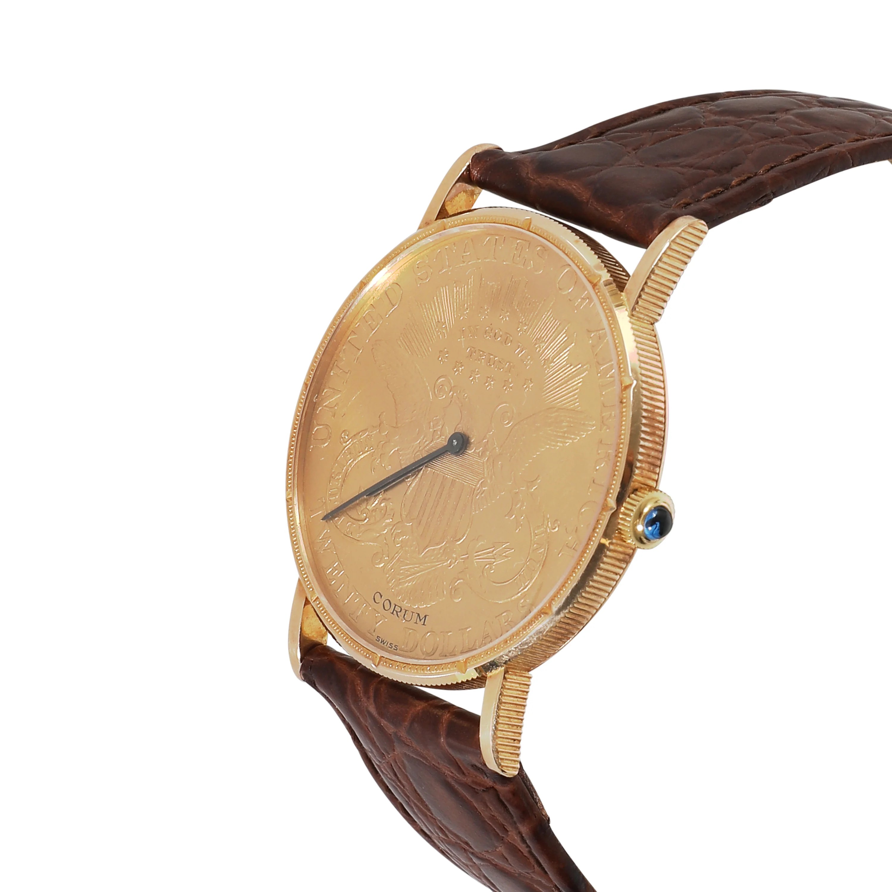 $20 Gold Double Eagle Coin Mens Watch in 18k Yellow Gold - Image 3