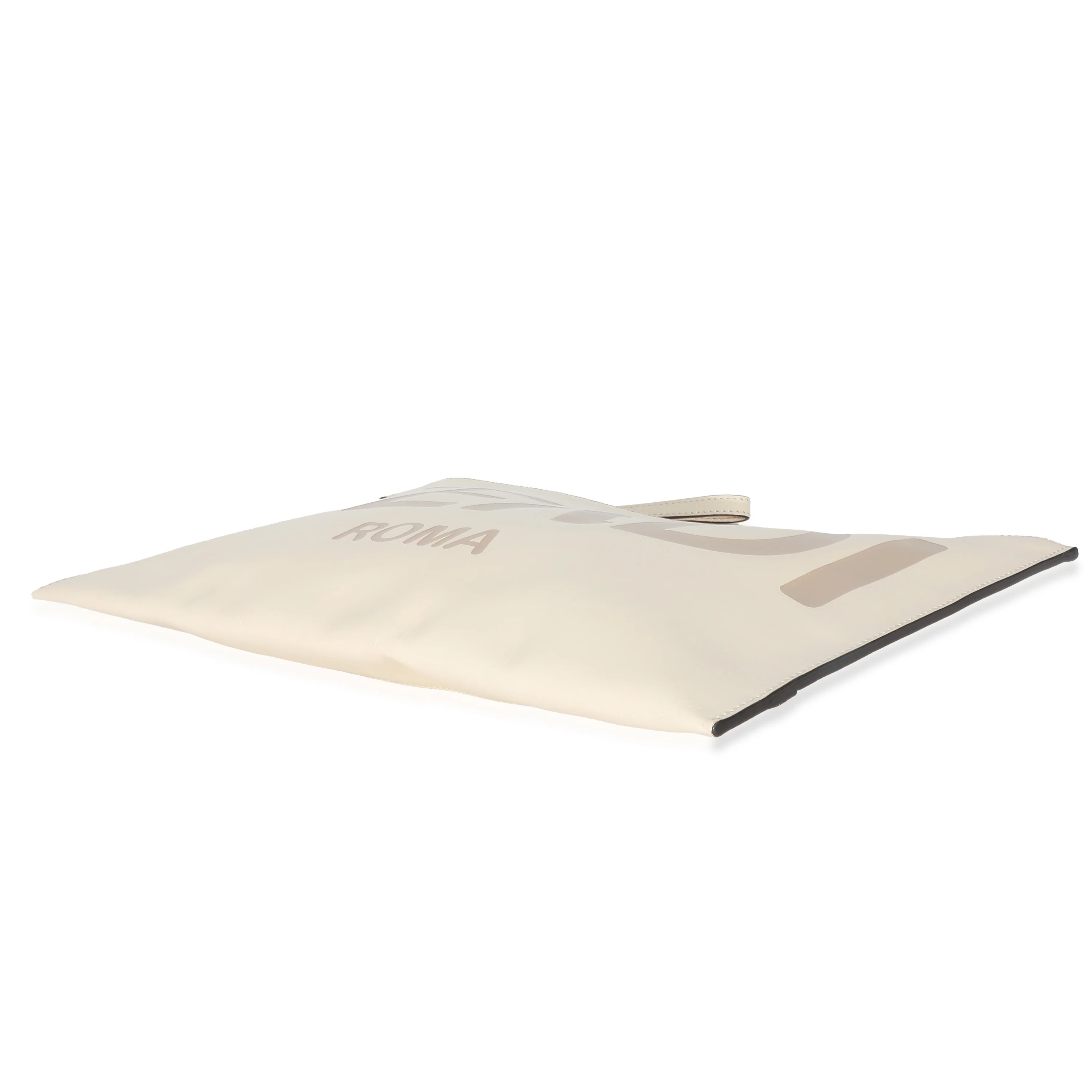 Fendi Blanc Calfskin Large Roma Flat Pouch - Image 5