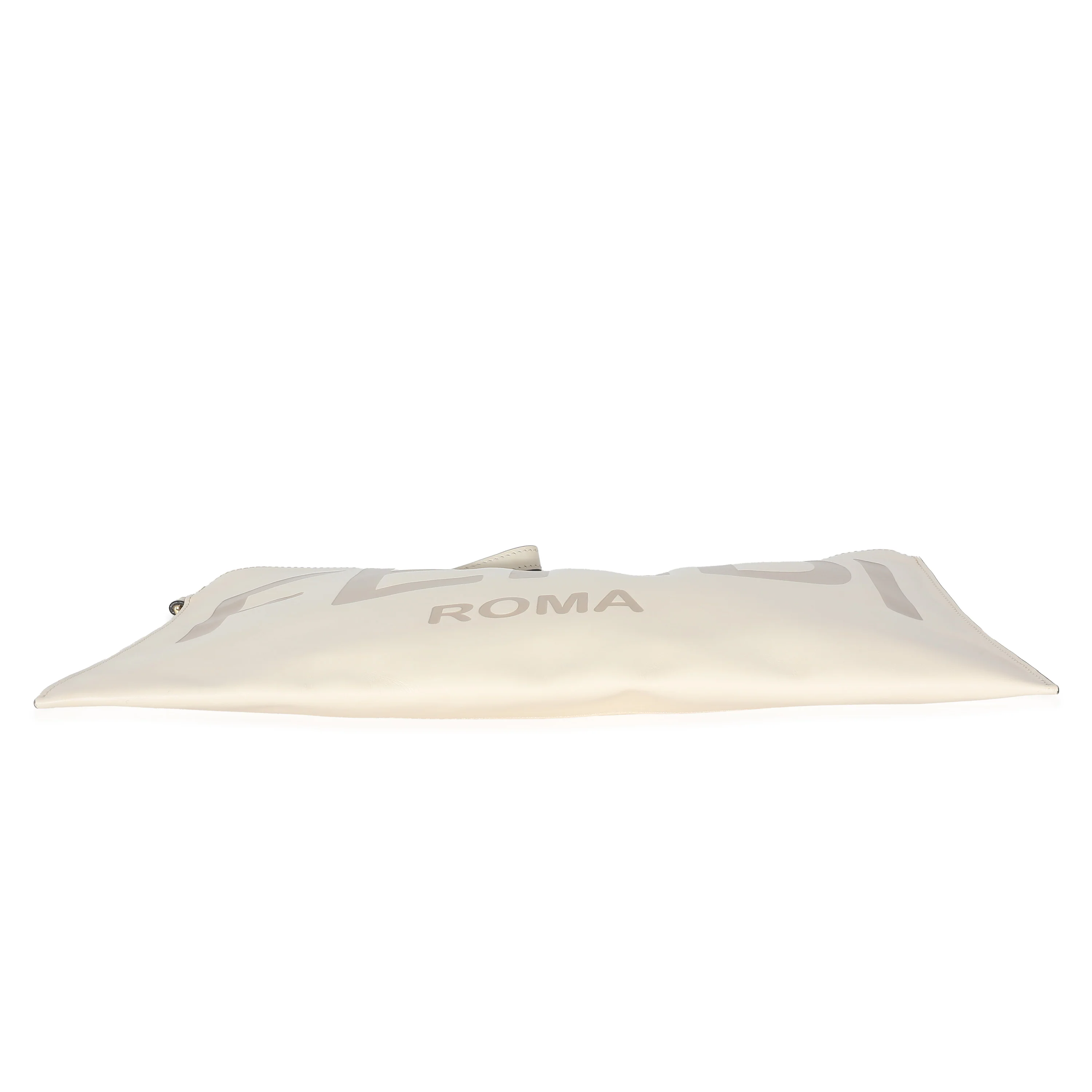 Fendi Blanc Calfskin Large Roma Flat Pouch - Image 6